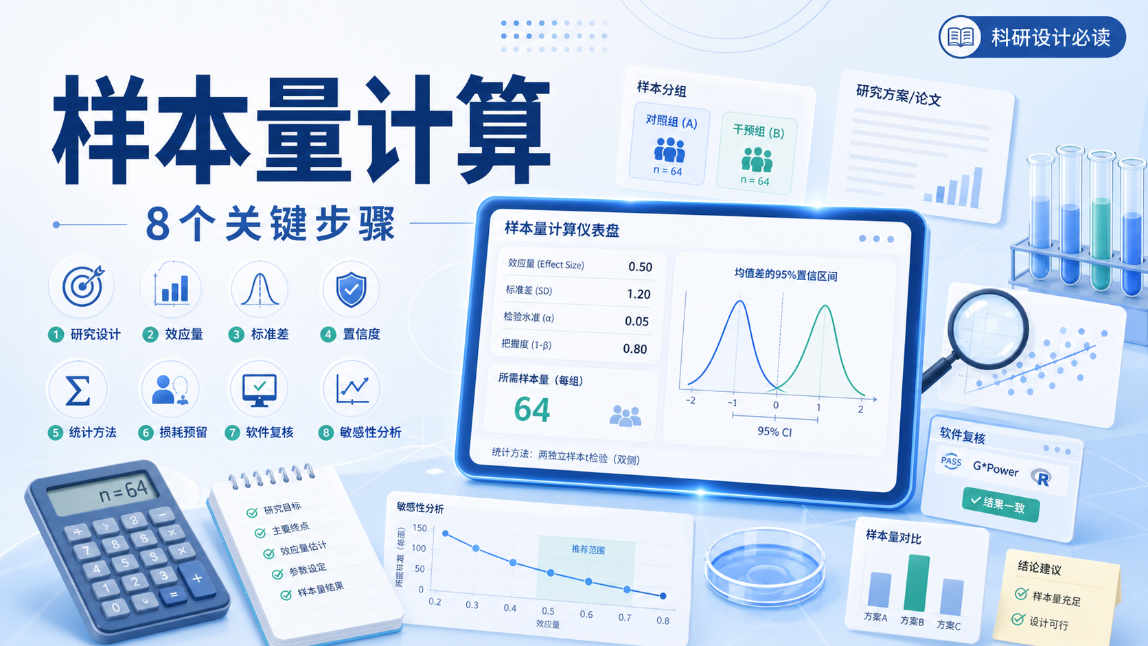 如何做好样本量计算偏倚控制？7步详解