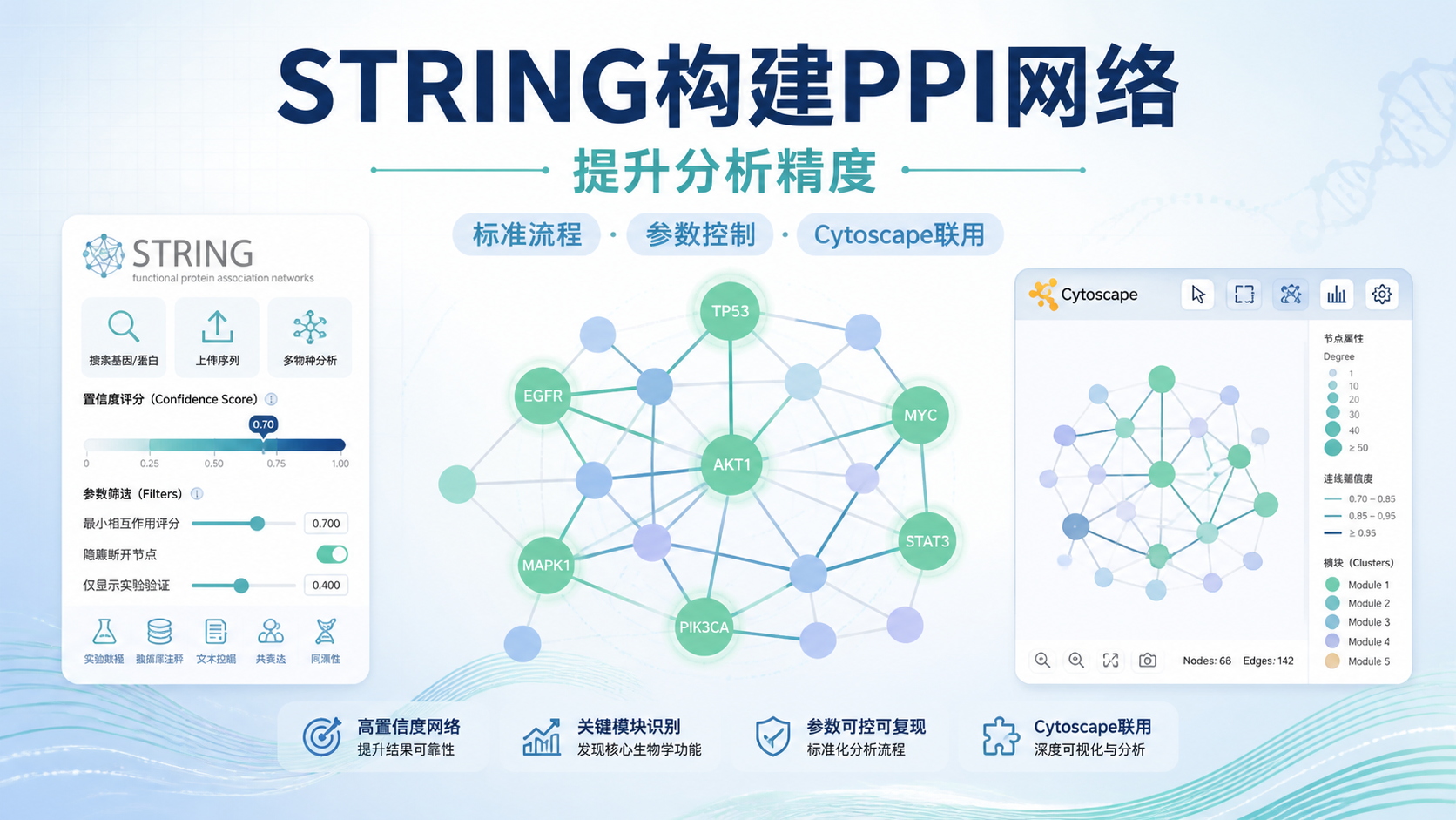 STRING构建PPI网络如何提升分析精度？