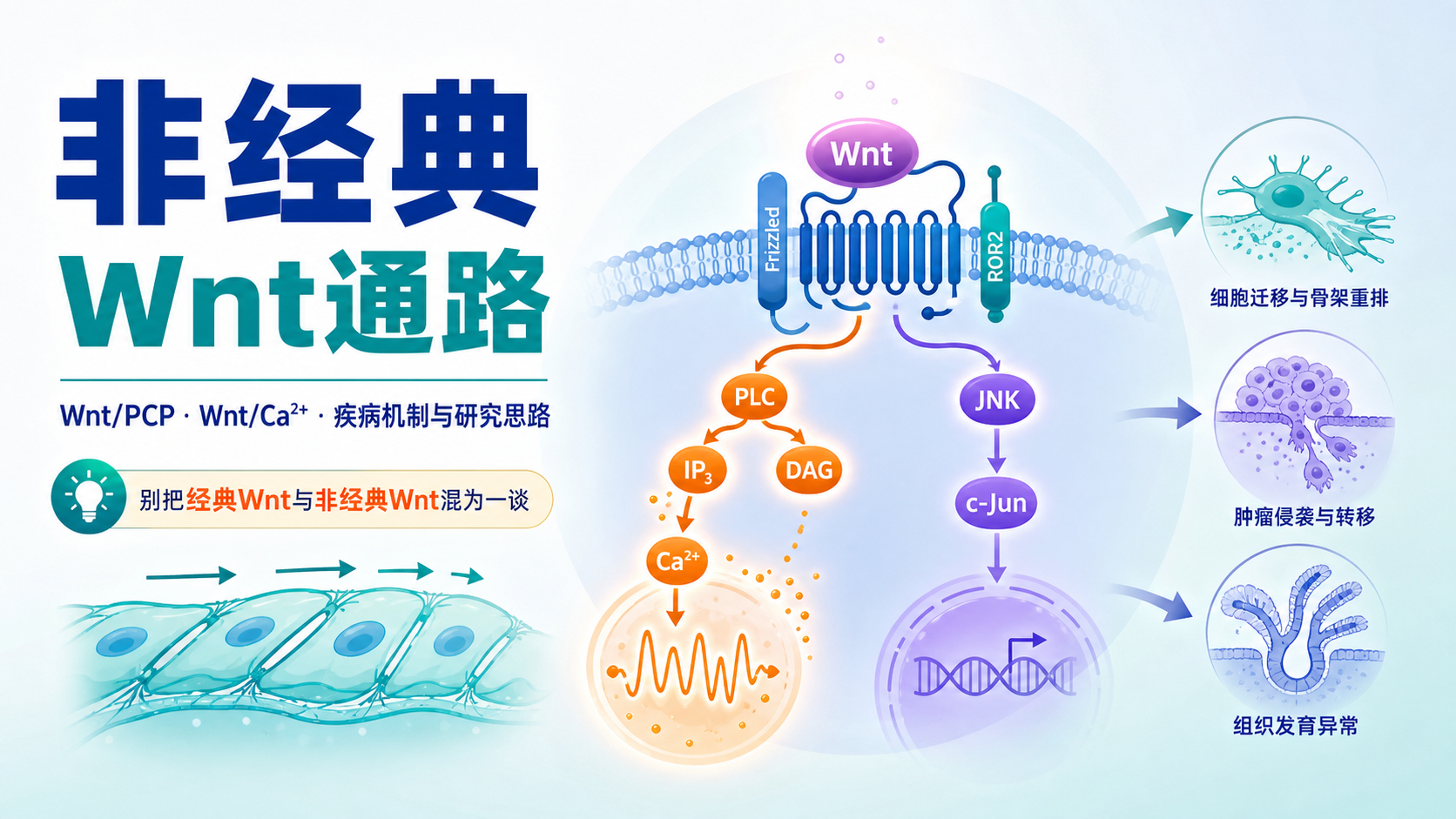 非经典Wnt通路与疾病发生机制