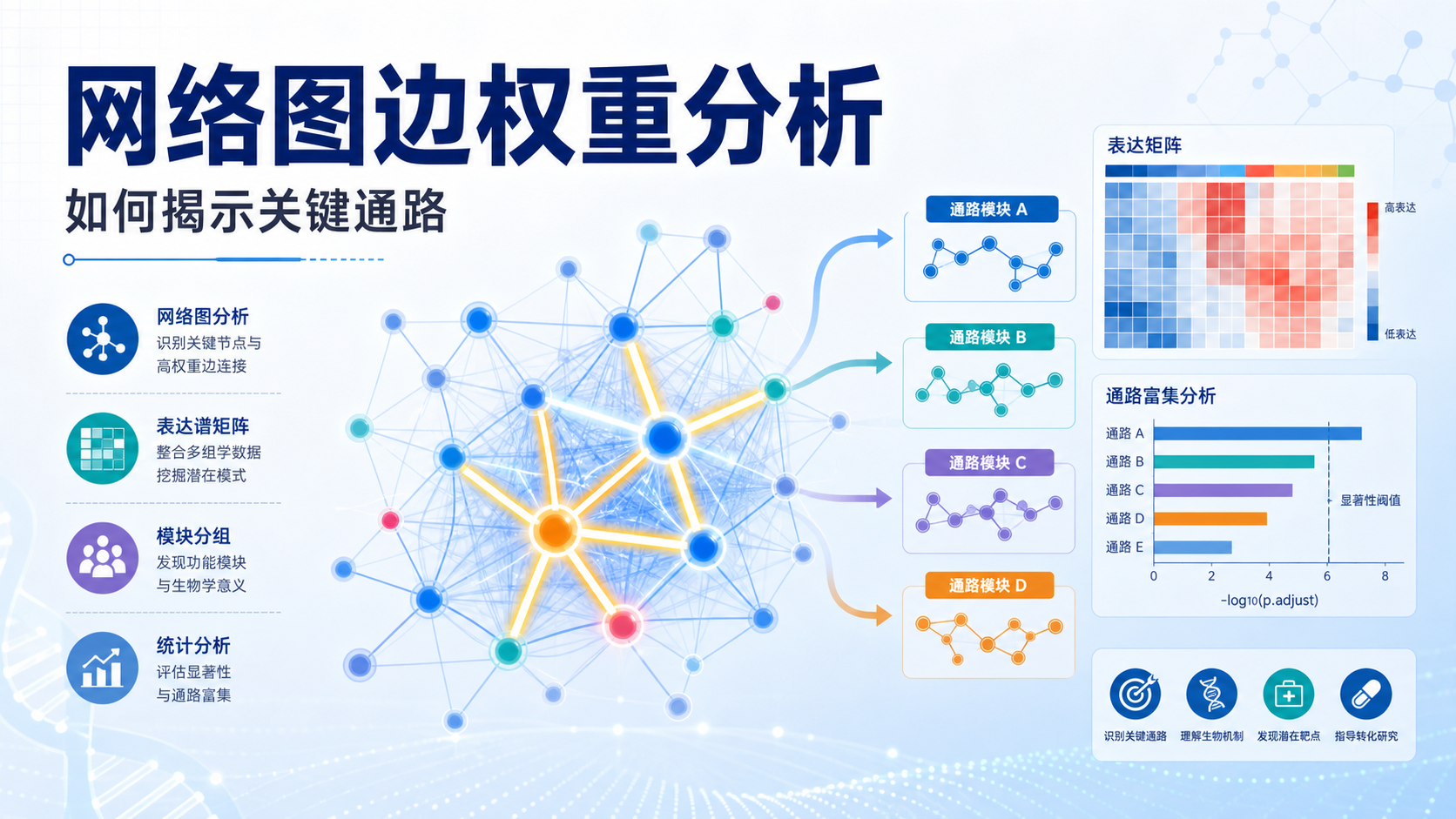 揭秘网络图分析：边权重如何揭示生物医学关键通路