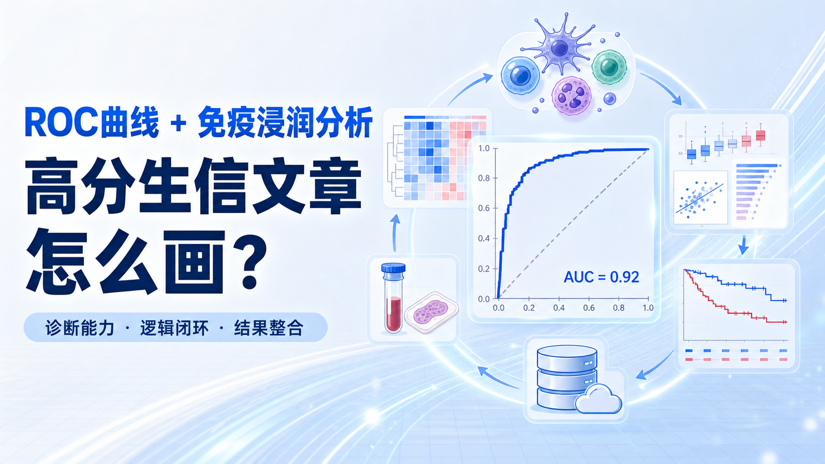 ROC曲线与免疫浸润：生信文章高分作图技巧