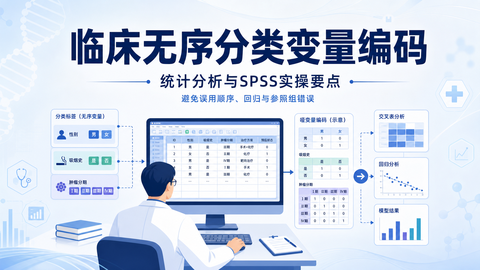 临床无序分类变量编码在统计中的应用