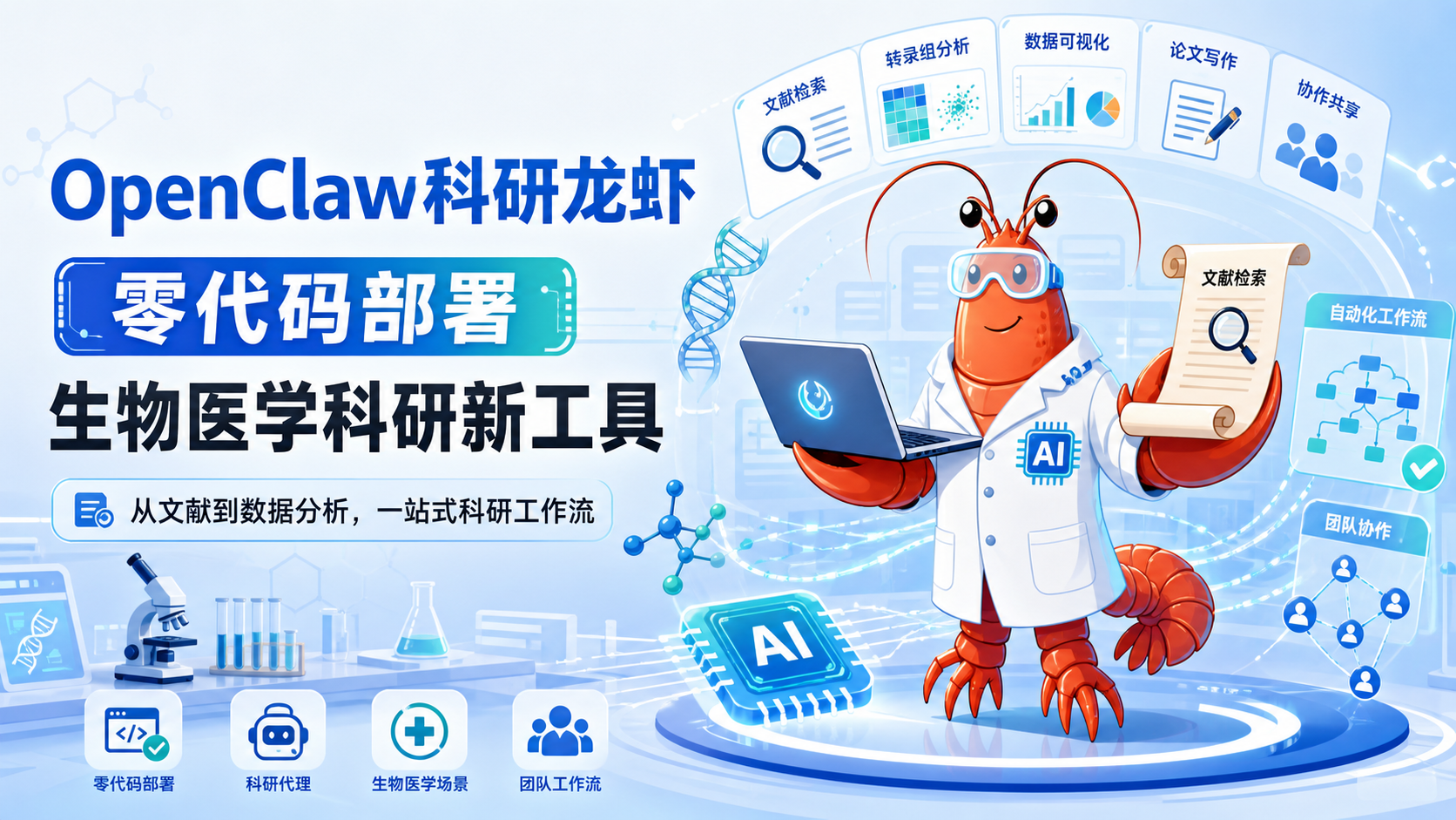 OpenClaw科研龙虾：零代码部署生物医学AI代理实战教程