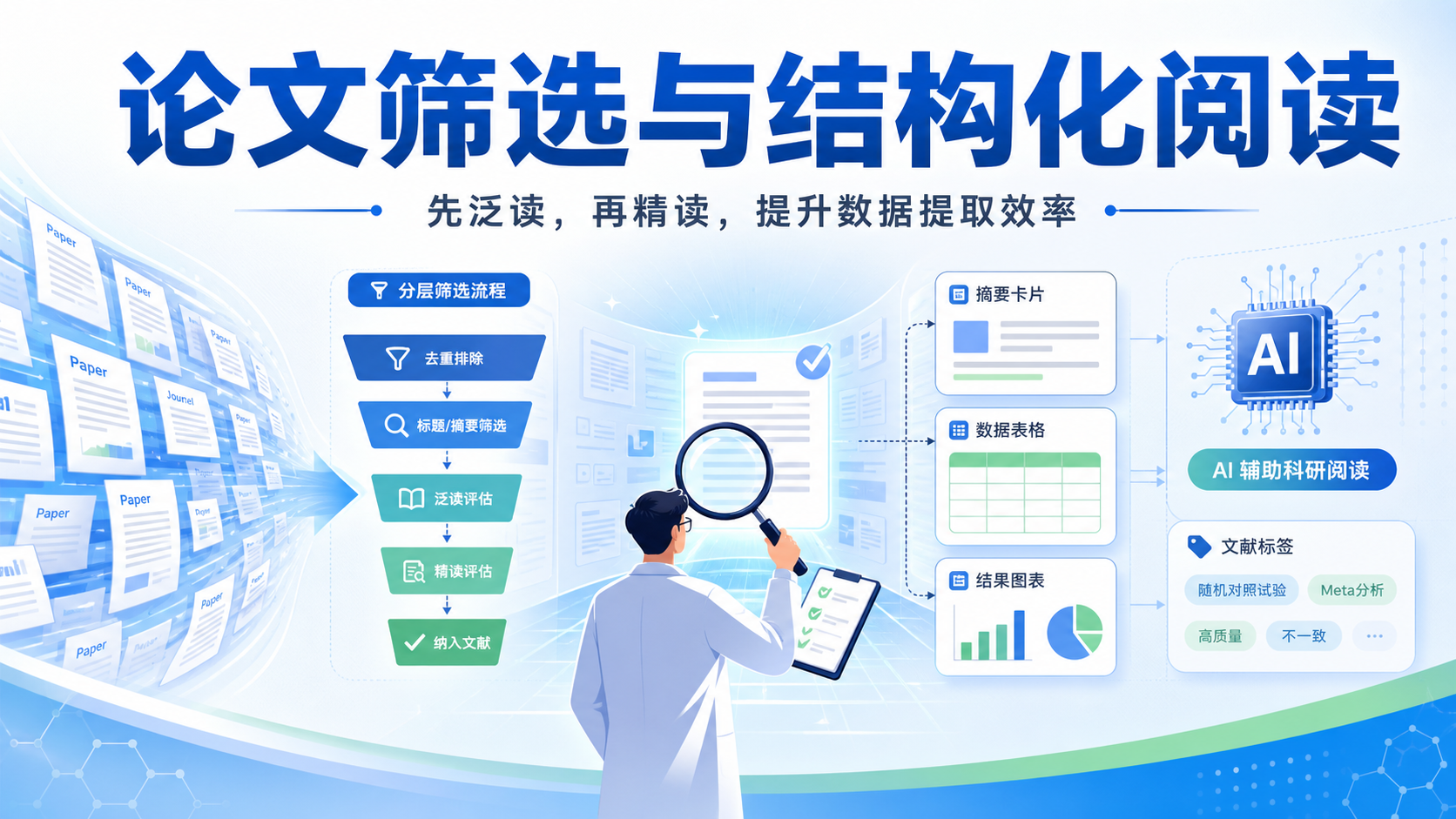 结构化泛读法：论文筛选与数据提取效率提升指南