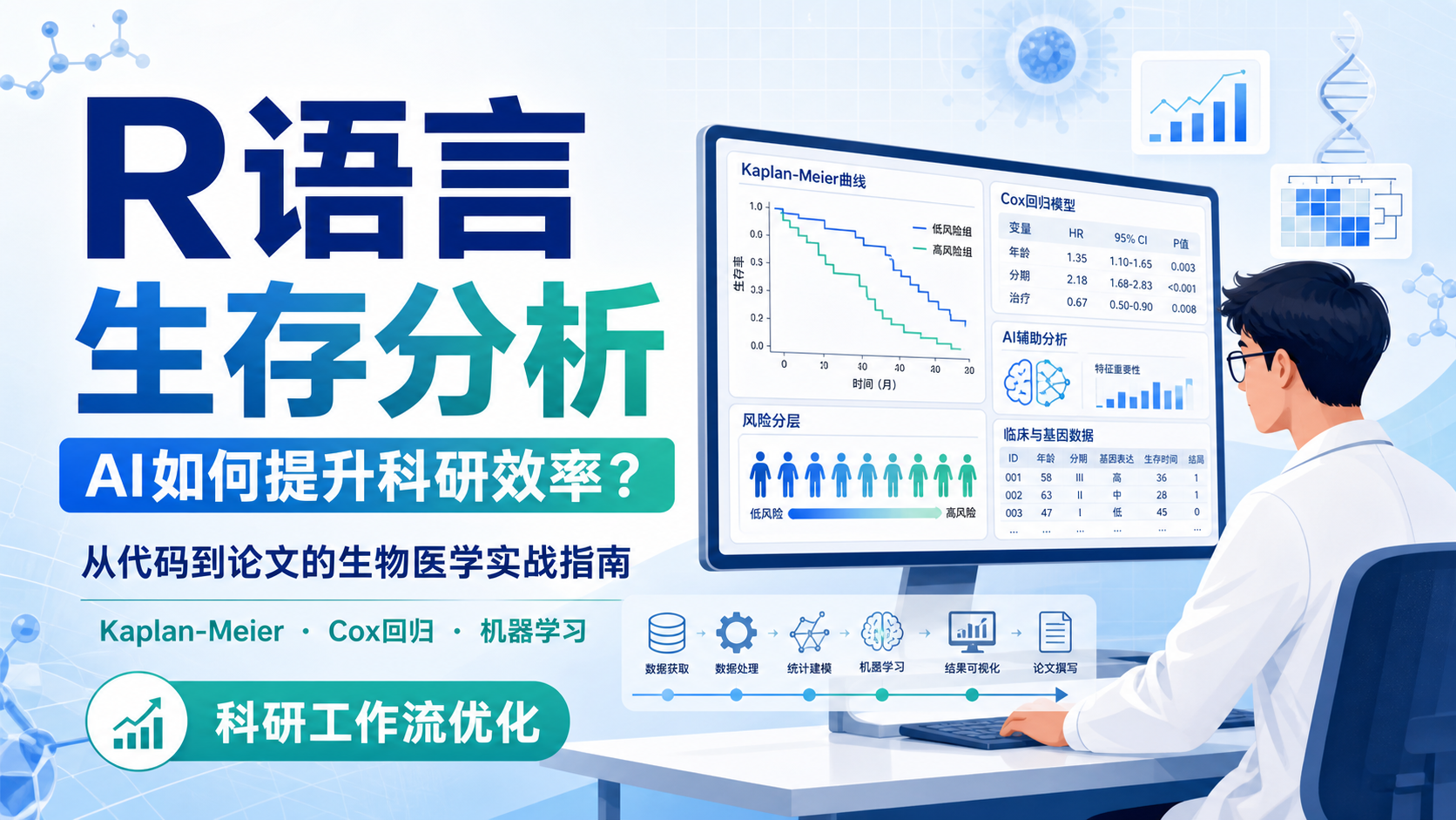 生物医学R语言生存分析:AI辅助下的精准解读