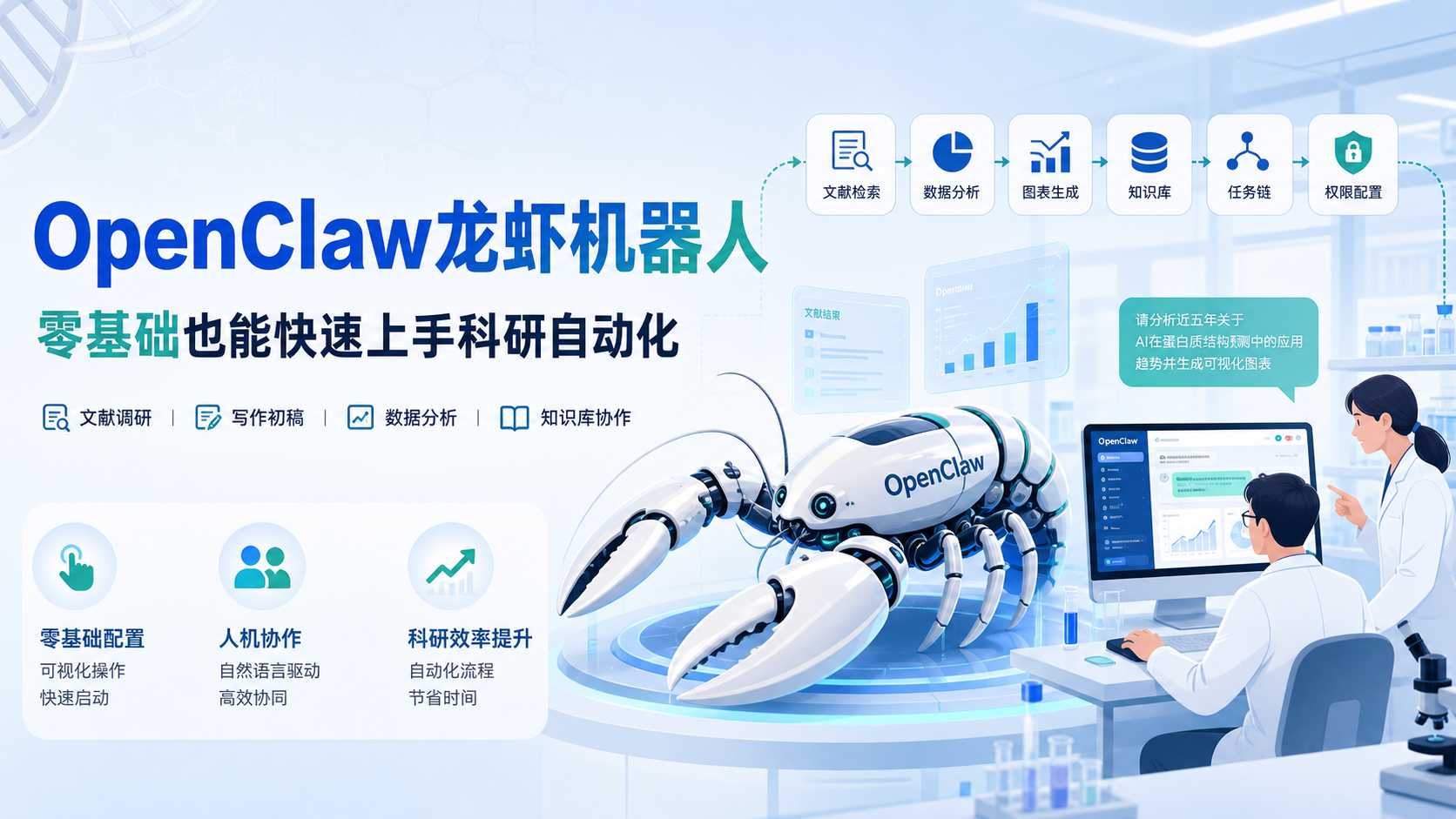 科研不需编程：OpenClaw龙虾机器人零基础快速配置指南