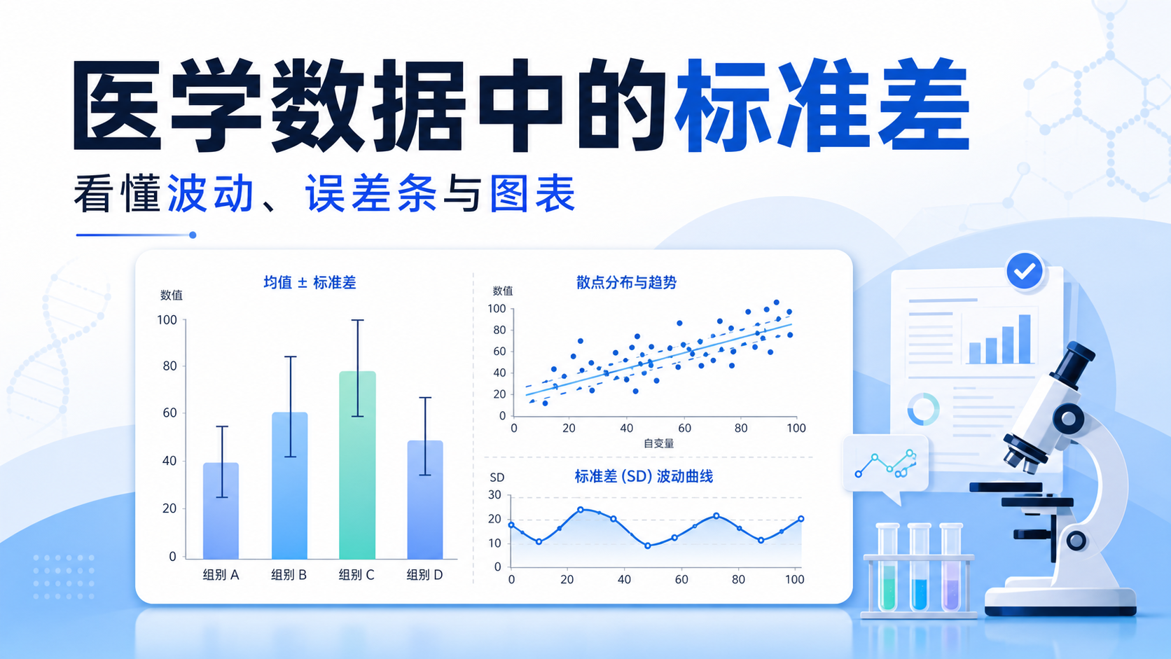 标准差:生物医学数据分析必懂指标