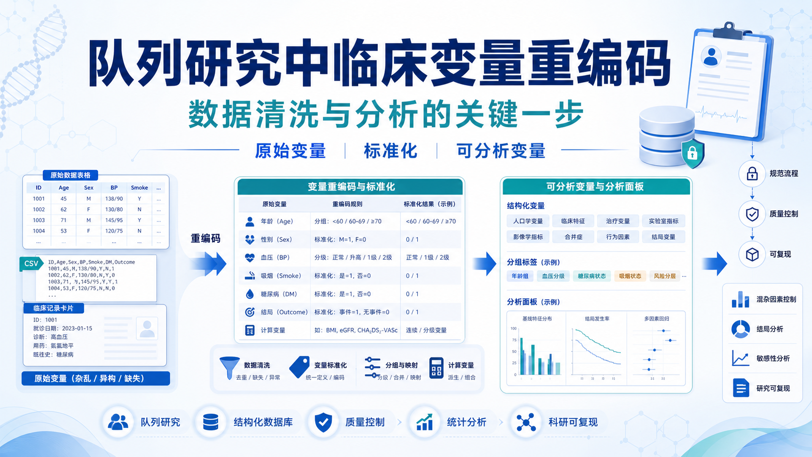 临床变量重编码在队列研究中的应用