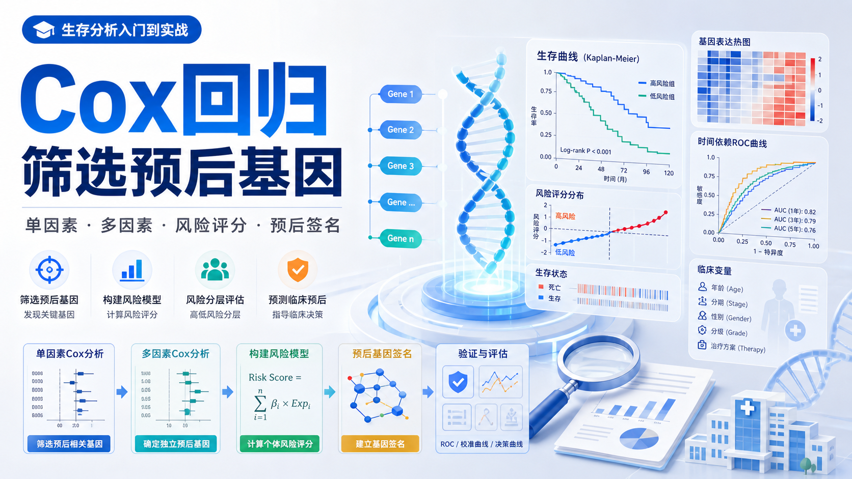 生存分析新范式：如何用Cox模型锁定预后基因
