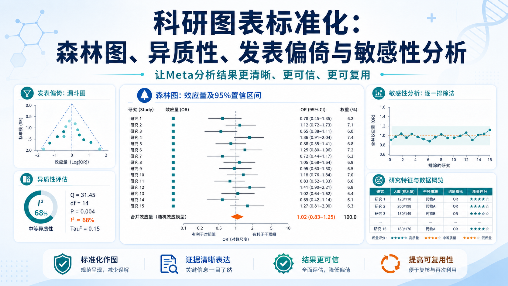 搞定科研图表:标准化作图与异质性解读指南
