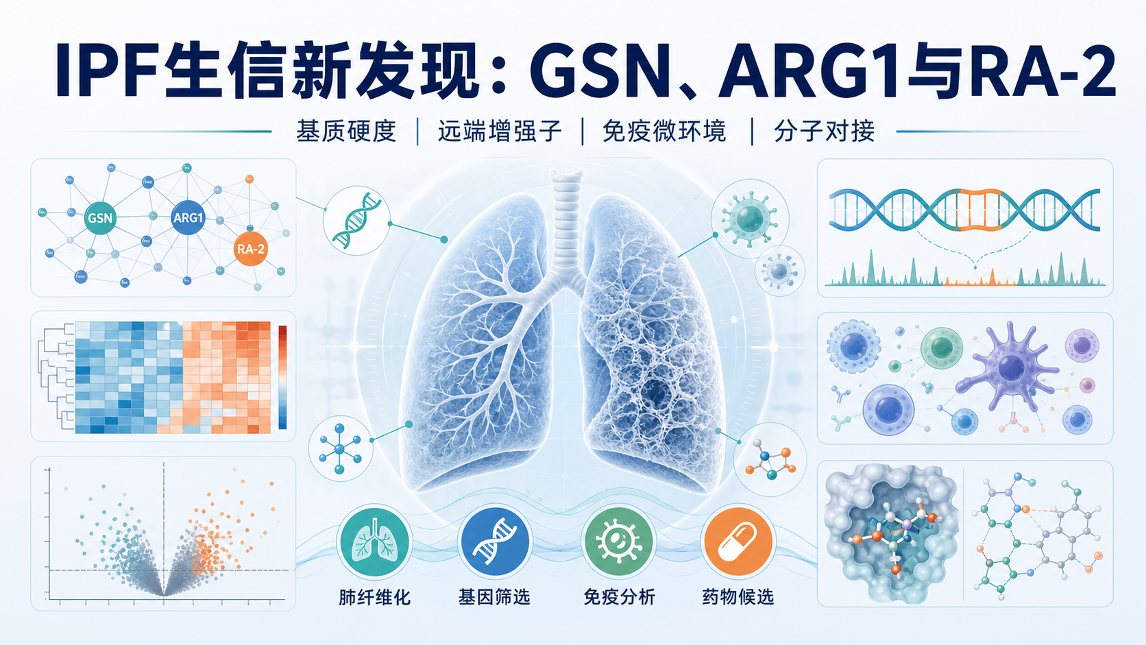 远端增强子生信分析：IPF基质硬度相关新标志物GSN与ARG1的发现