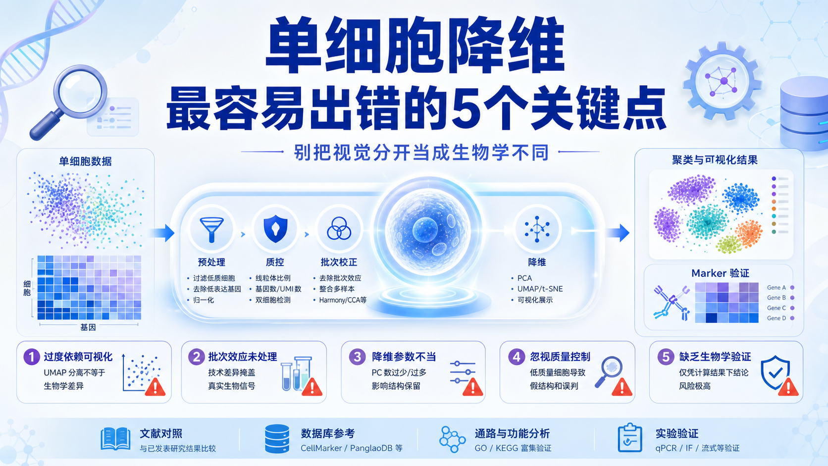 单细胞降维陷阱:你的生信分析可能全错了
