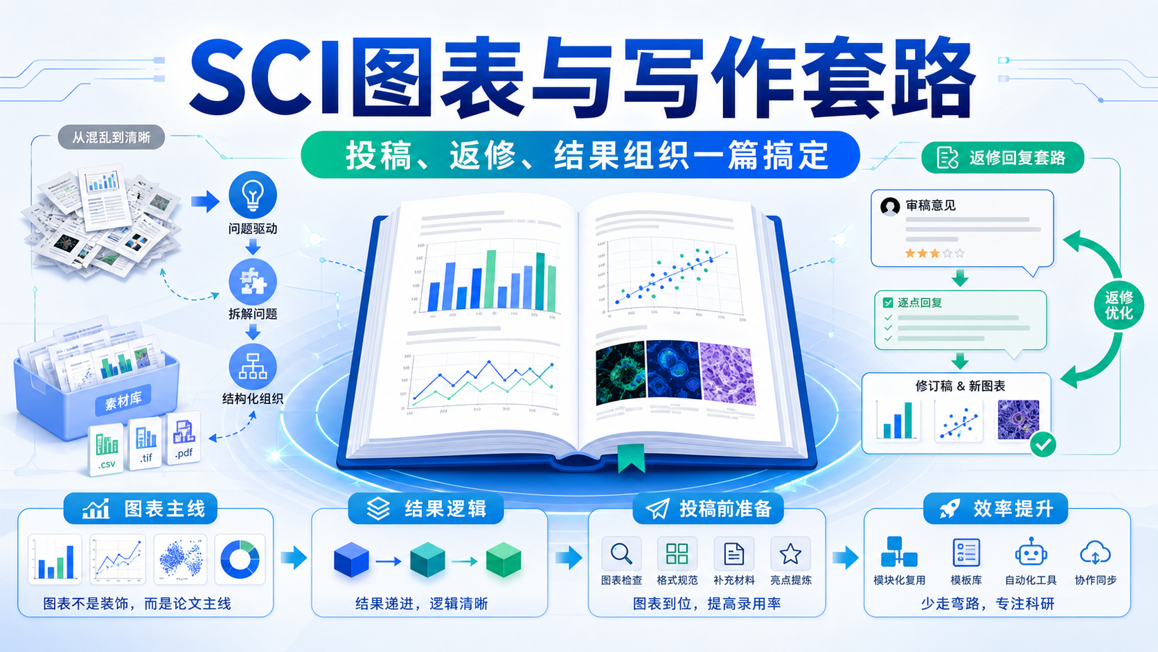 SCI图表与写作套路：生物医学论文高录用率的底层逻辑