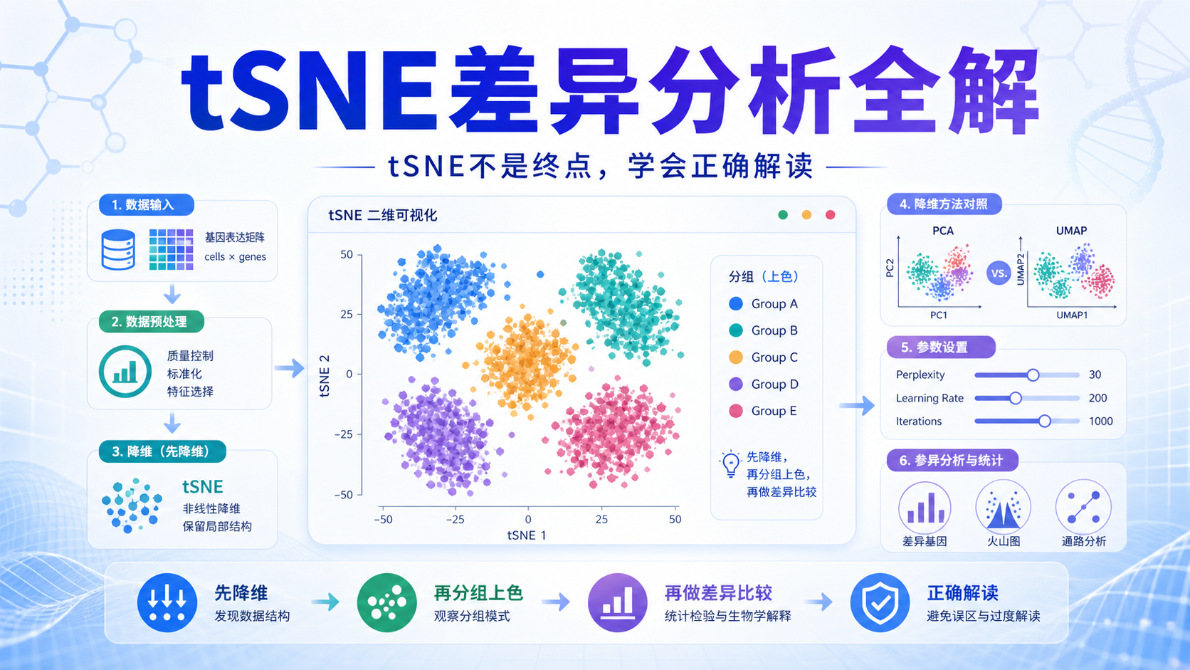 tSNE可视化:生信差异分析高阶应用指南