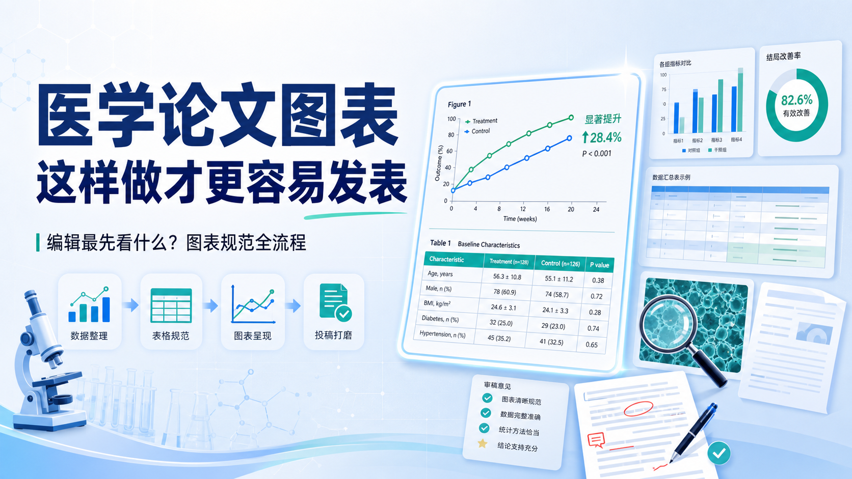 高效医学论文图表制作:吸引编辑的严谨技巧