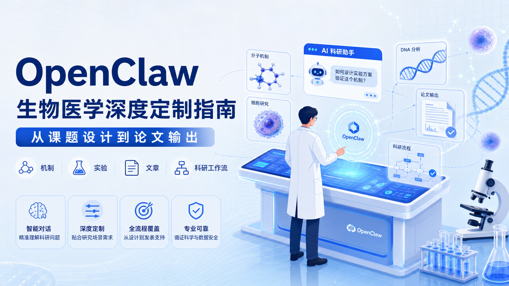 从素虾到专家：OpenClaw龙虾机器人在生物医学中的深度定制