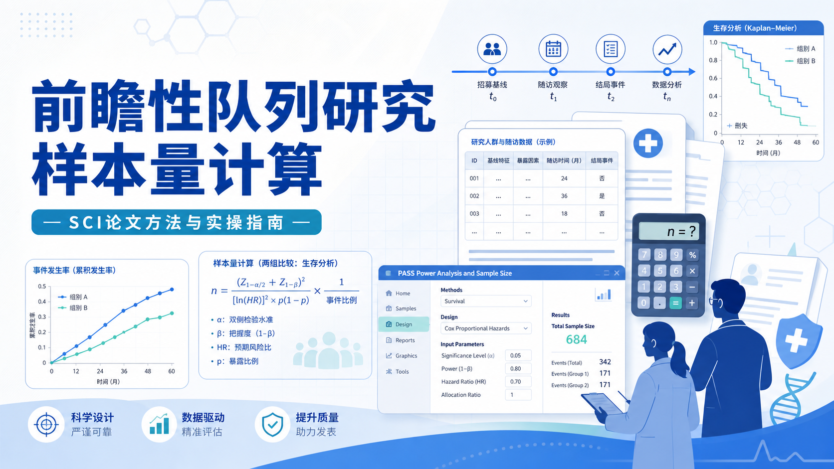 前瞻性队列SCI样本量计算专业公式与实操