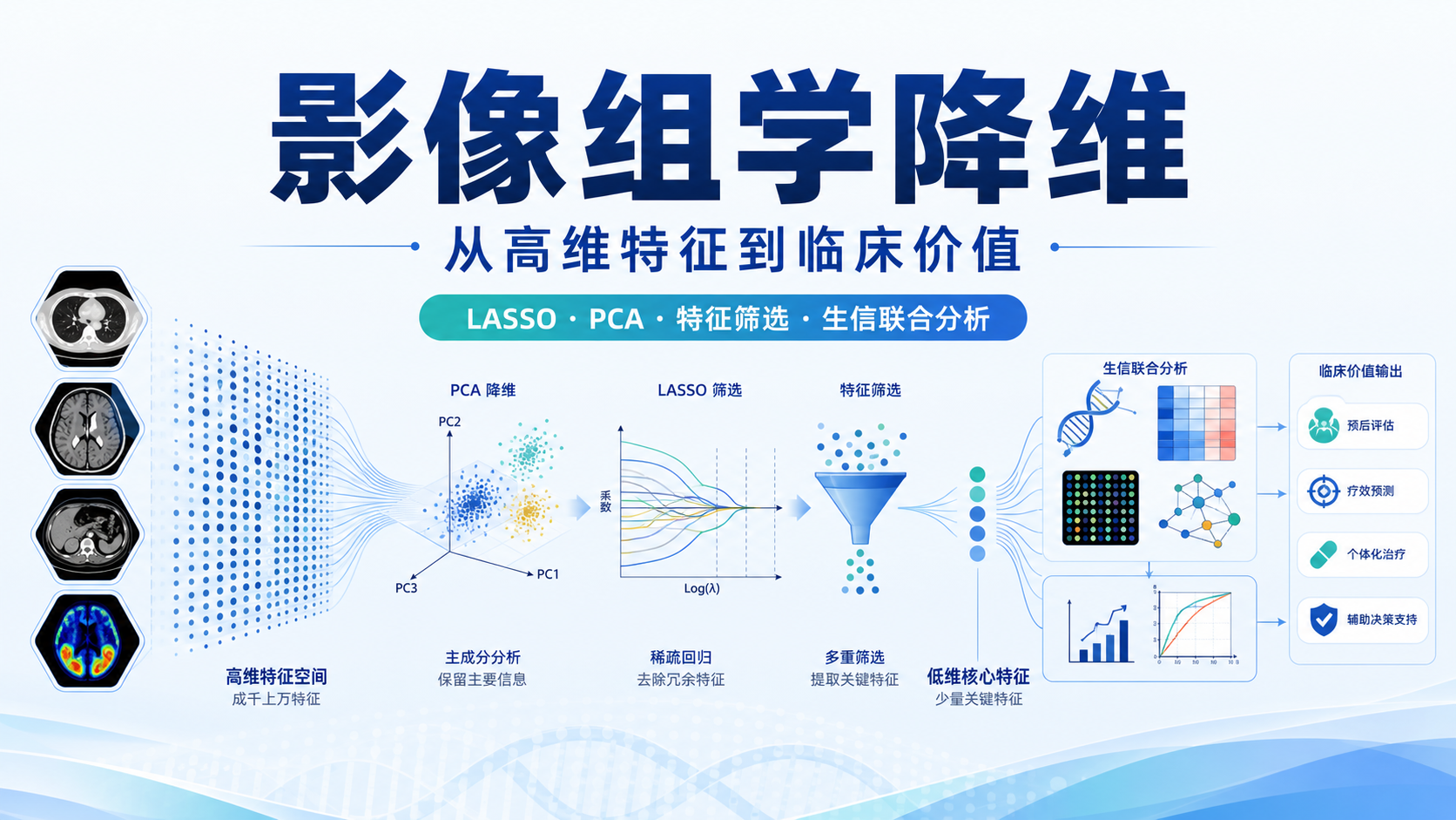 医学影像组学特征降维:算法逻辑与生信应用详解