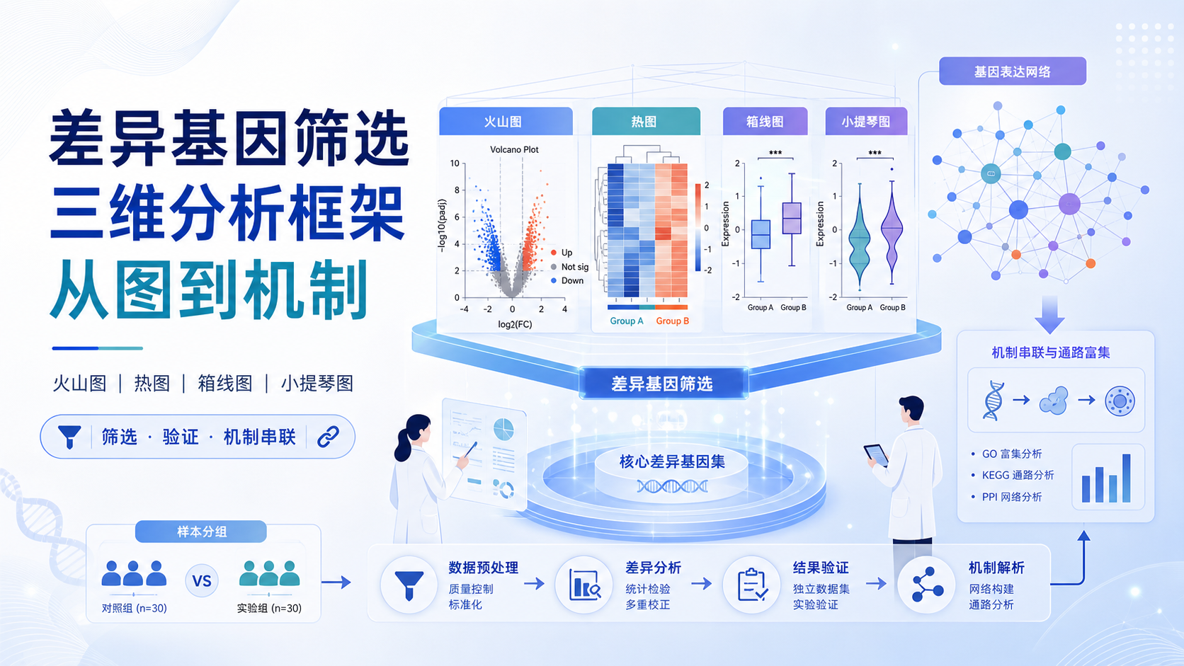 差异基因筛选基础不牢：三步法构建三维分析框架