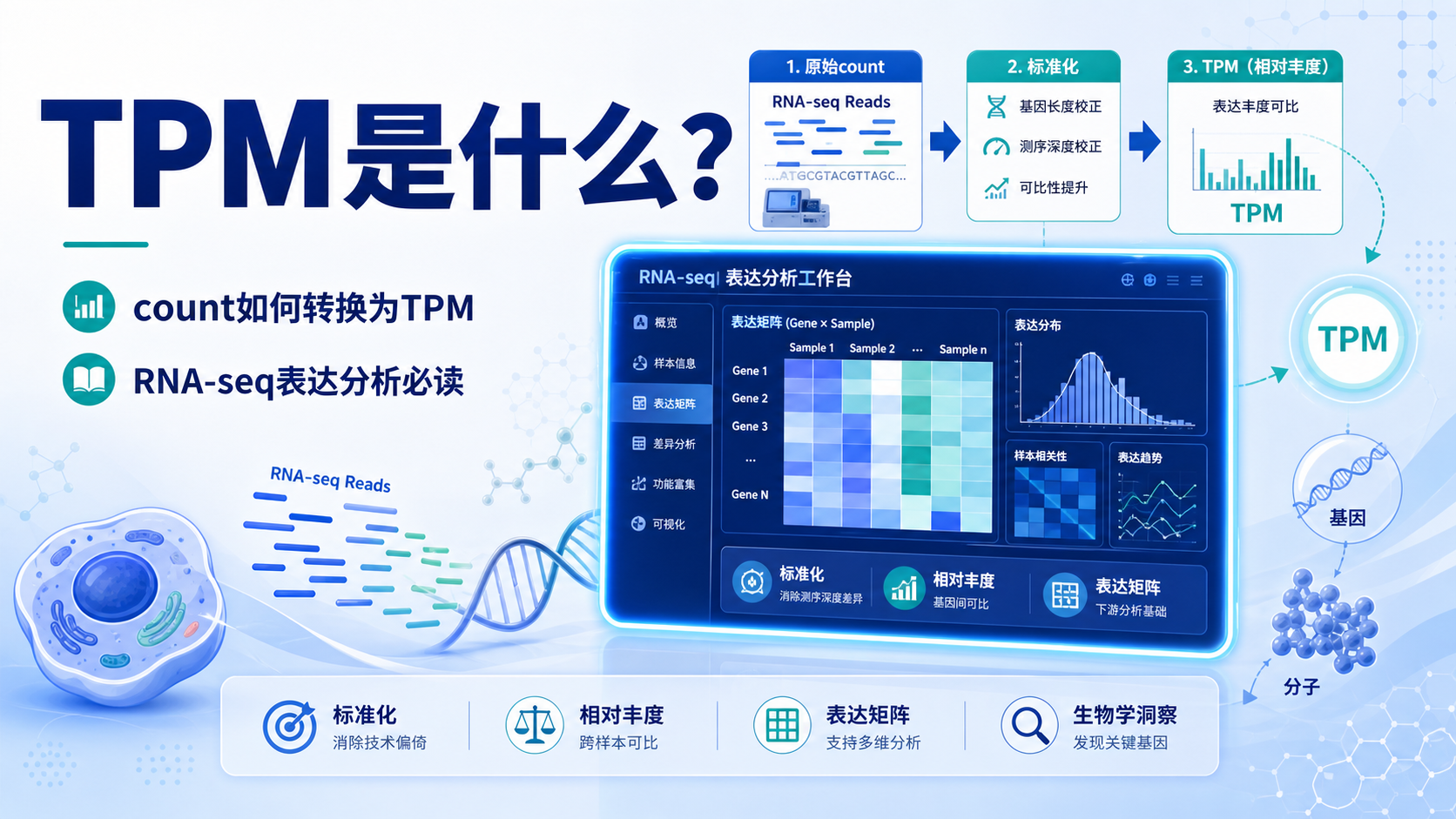 转录与表达中的TPM精准定量方法