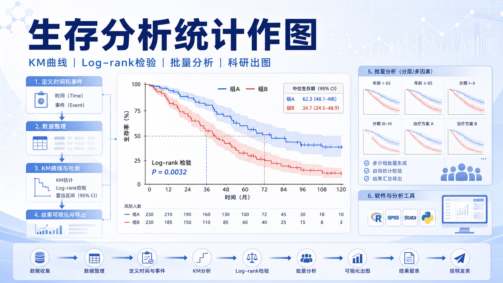 解锁生存分析统计作图关键技能与工具