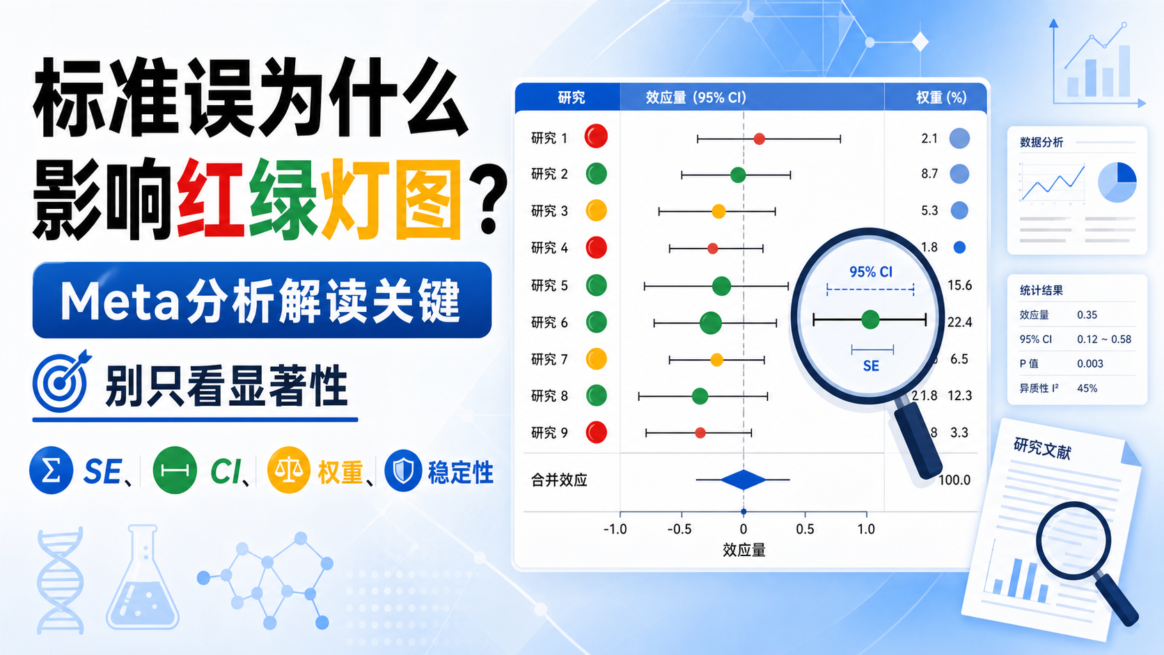 标准误在Meta分析红绿灯图中的应用与解读