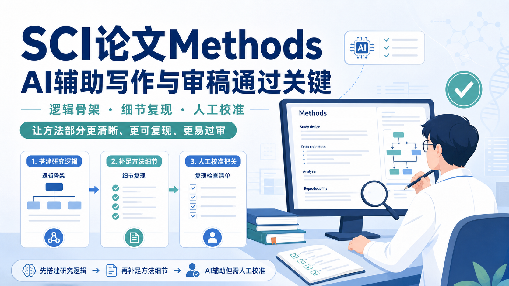 AI实验描述技巧：3步写出让SCI审稿人无法拒绝的Methods