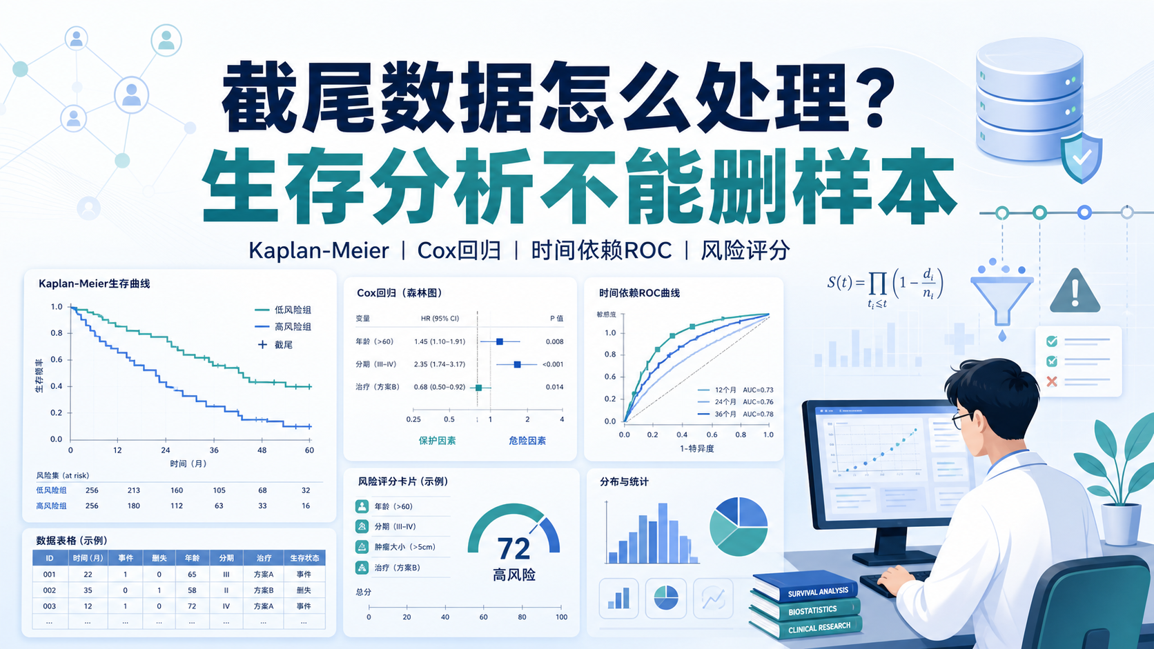 生物医学中截尾数据的统计处理与解读技巧