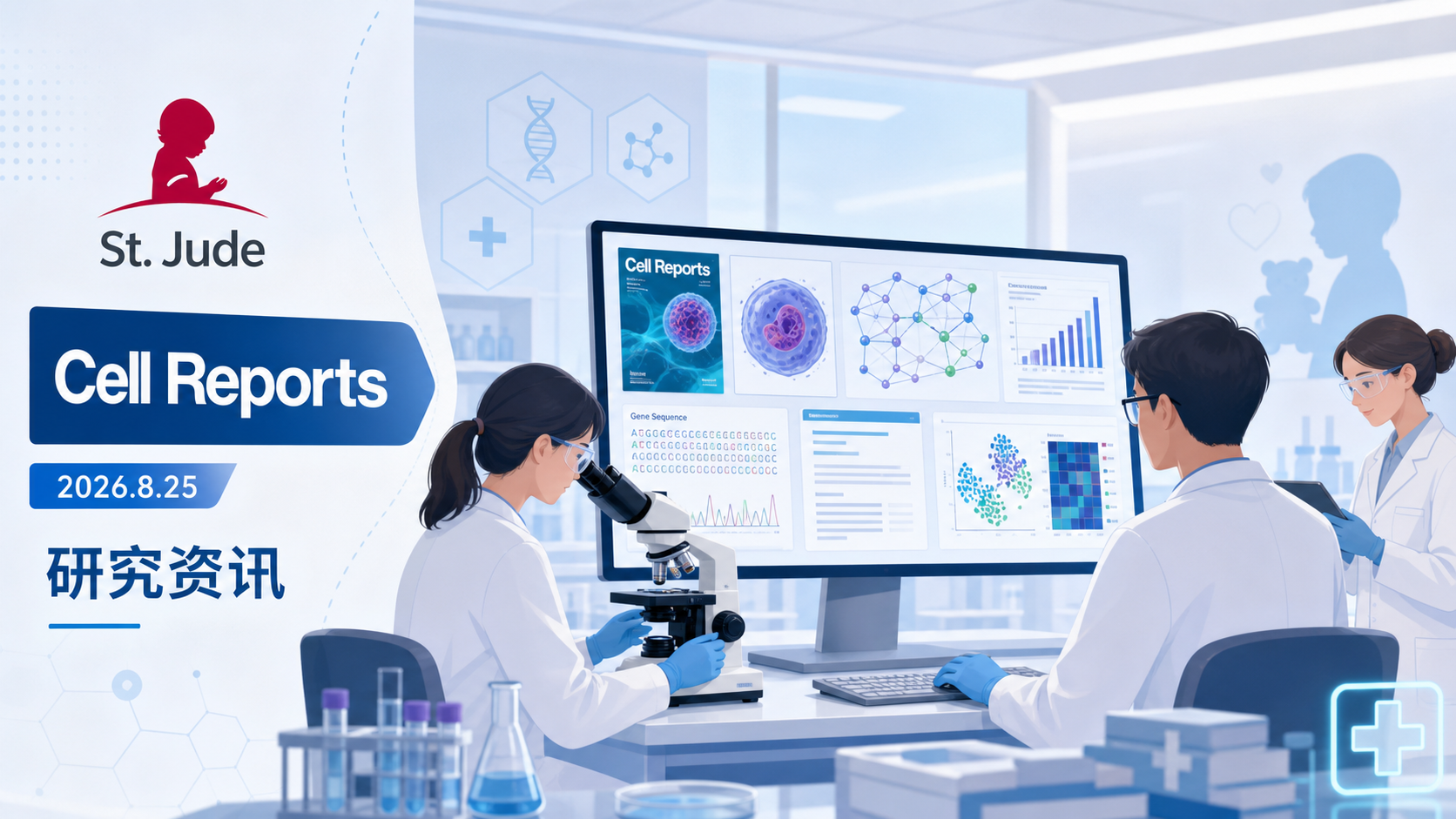 2026年8月25日资讯,美国圣犹大儿童研究医院(St. Jude)团队在《Cell Reports Medicine》发表研究:敲除 Regnase-1 基因的 CAR-T 细胞,在复发性儿童骨肉瘤的临床前模型中实现了长期肿瘤控制并阻止肺转移。研究团队正据此推进早期临床试验,为实体瘤 CAR-T 的"疗效瓶颈"提供了新思路。