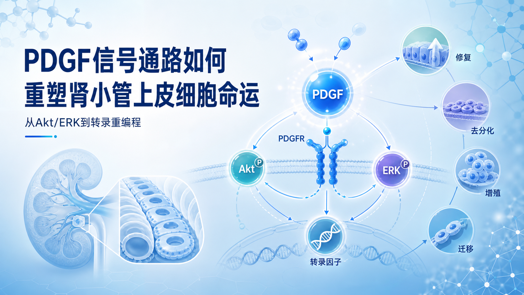 PDGF信号通路调控肾小管上皮细胞命运的新机制