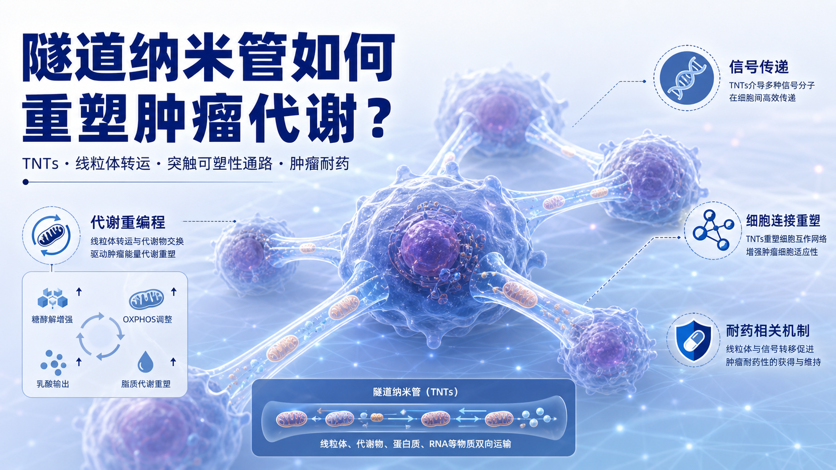隧道纳米管介导的突触可塑性通路：肿瘤细胞代谢重编程的新机制