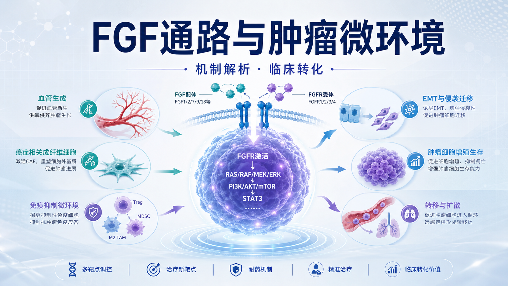 成纤维细胞生长因子通路调控肿瘤微环境的研究进展