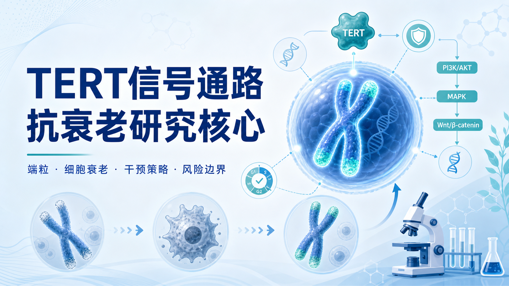 靶向TERT信号通路延迟细胞衰老的分子策略