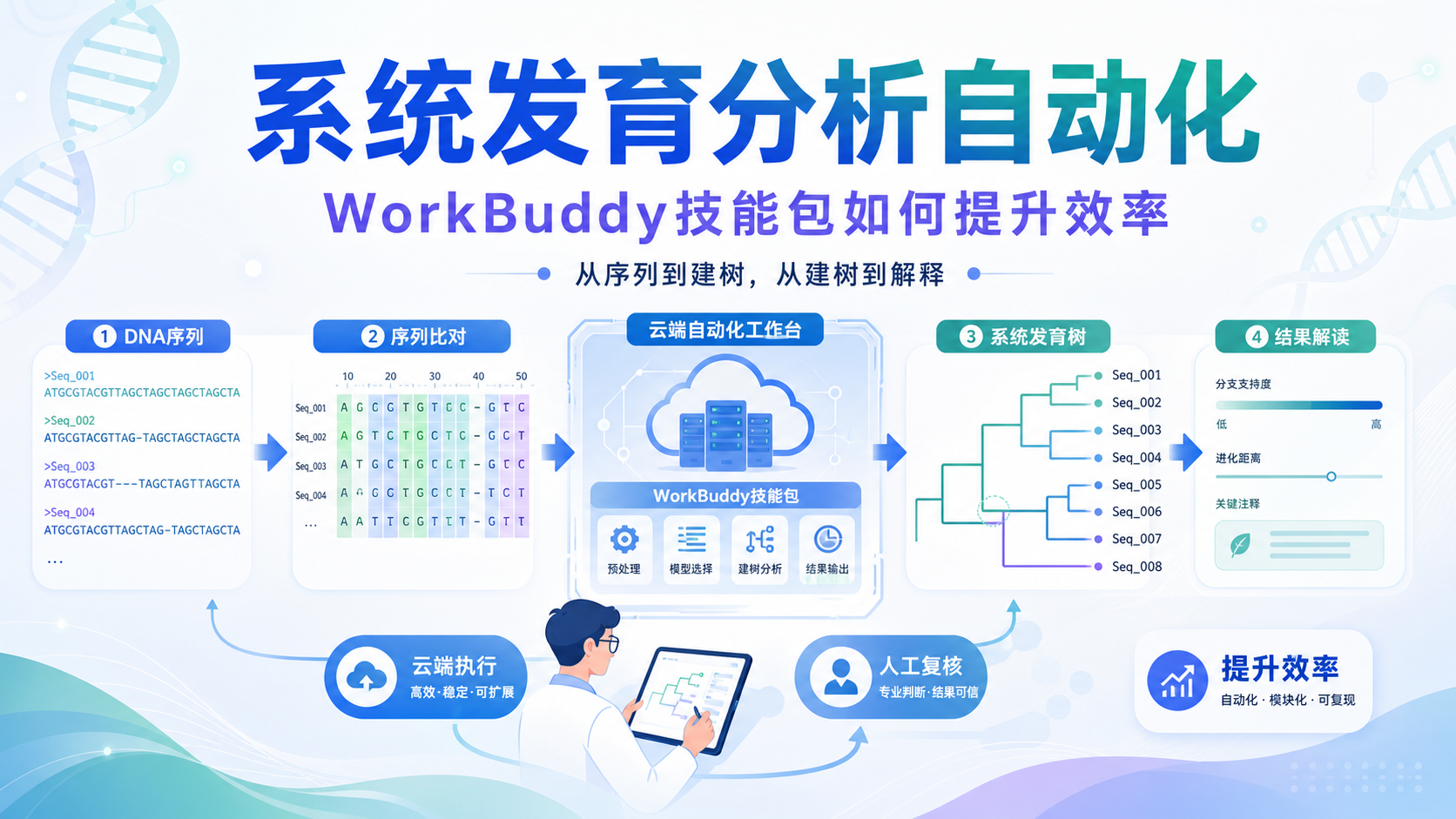 系统发育分析自动化：Workbuddy技能包深度解析与实操
