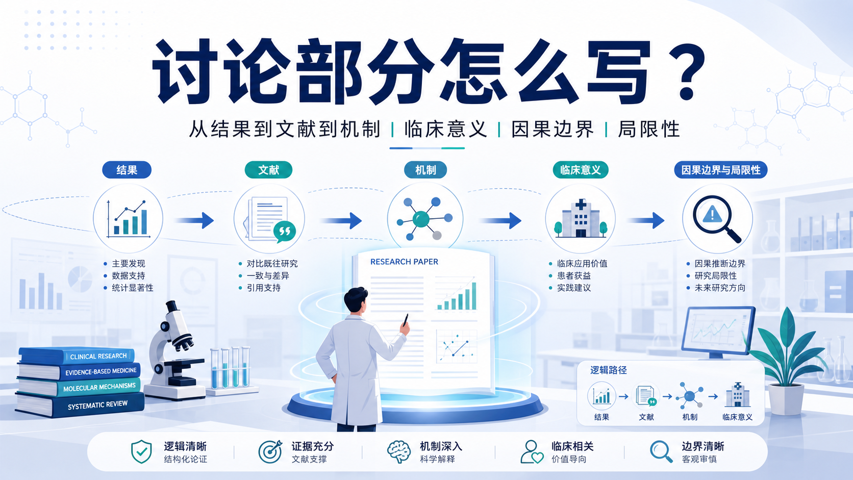 医学SCI讨论逻辑：精准论证与临床意义关联