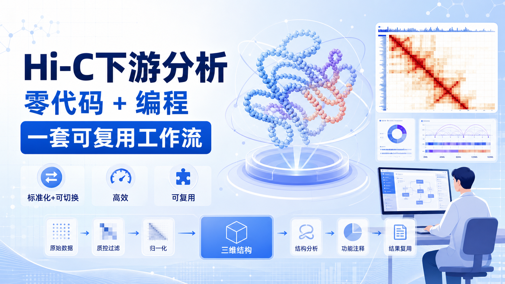 Hi-C下游分析利器:零代码与编程结合的高效工作流