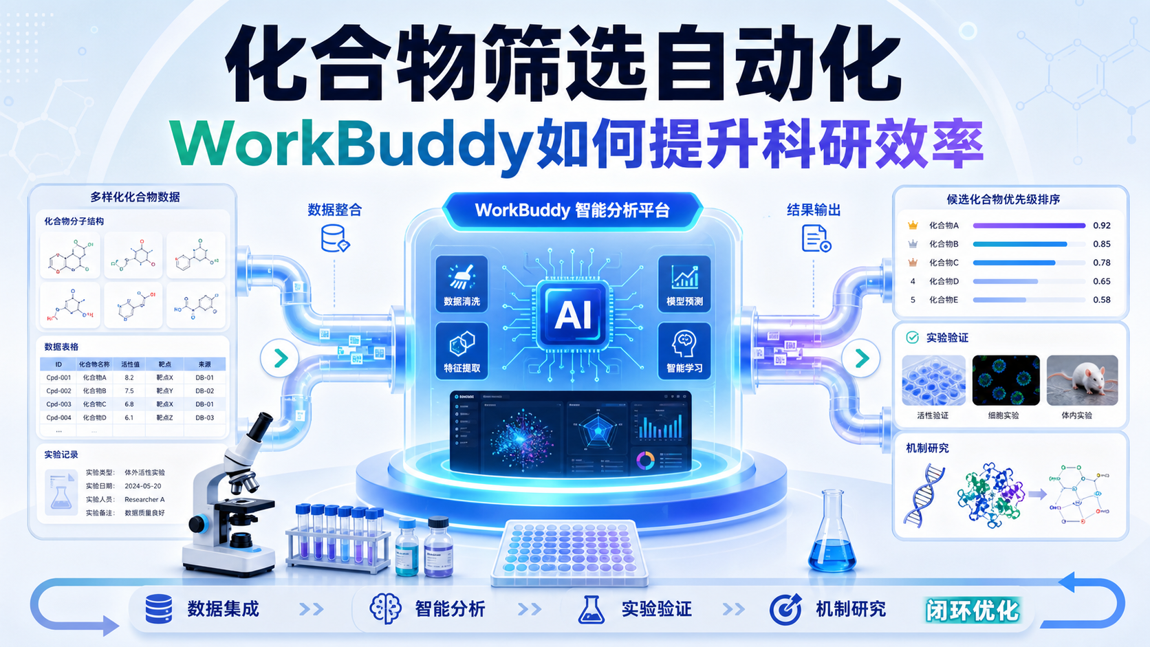 WorkBuddy驱动化合物筛选自动化:从数据集成到实验验证