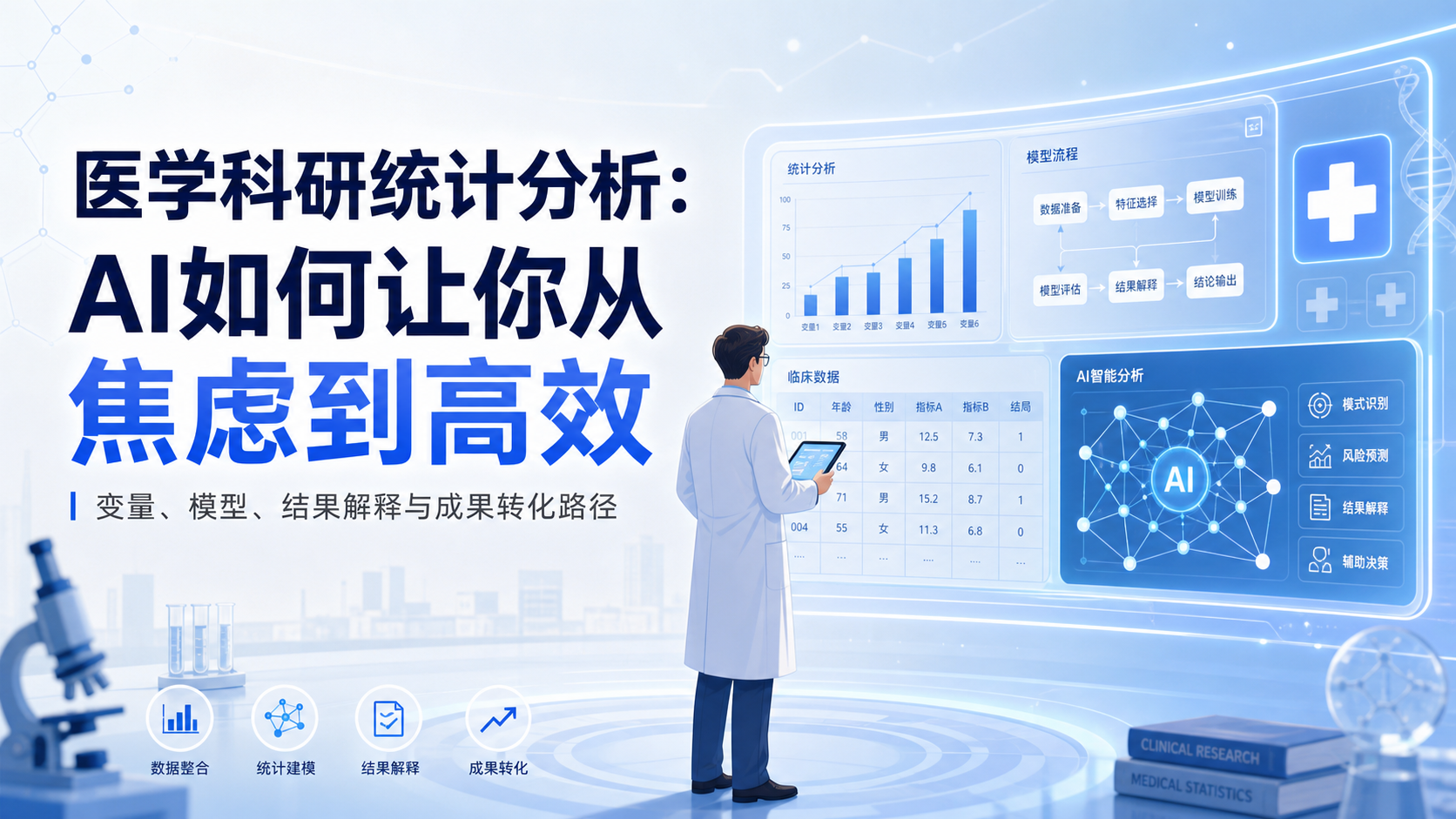 医学科研数据分析：告别统计焦虑，AI赋能临床成果转化