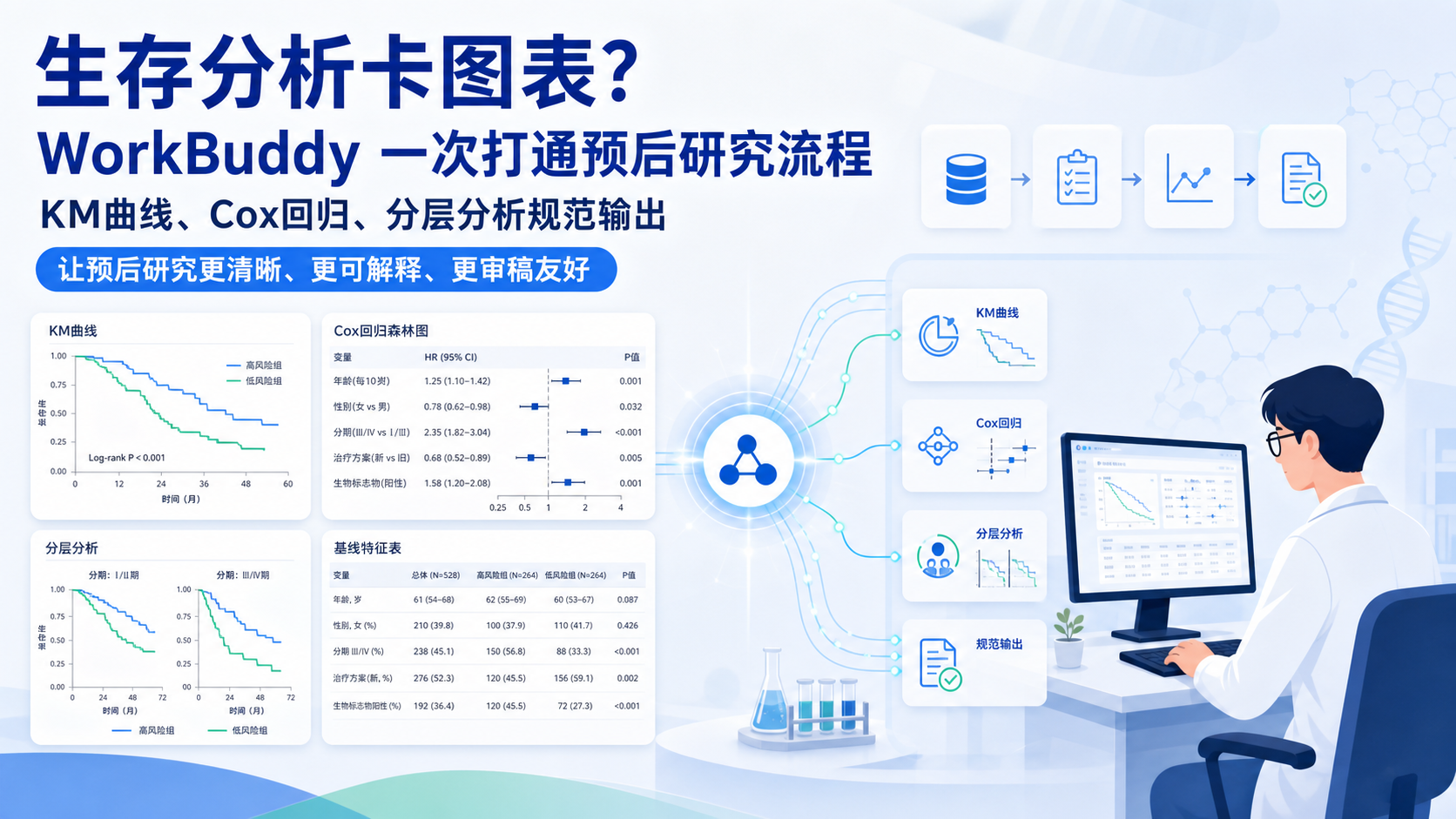 基于WorkBuddy的生存分析工具：零门槛搞定预后研究图表