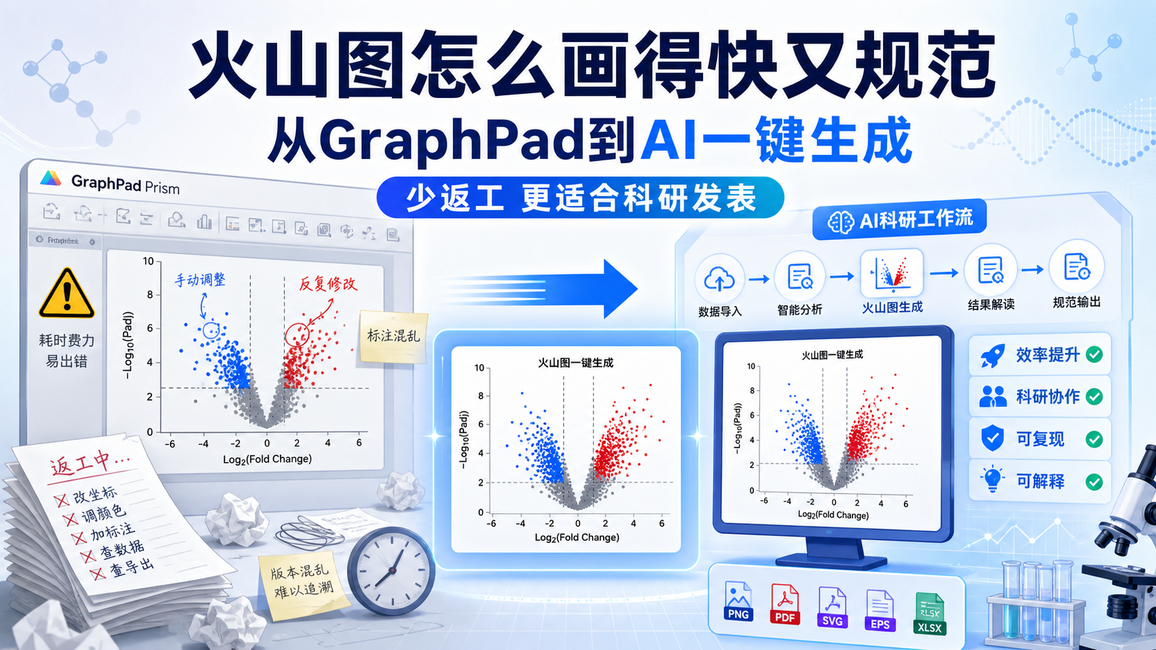 告别GraphPad，仙桃AI一键生成发表级火山图