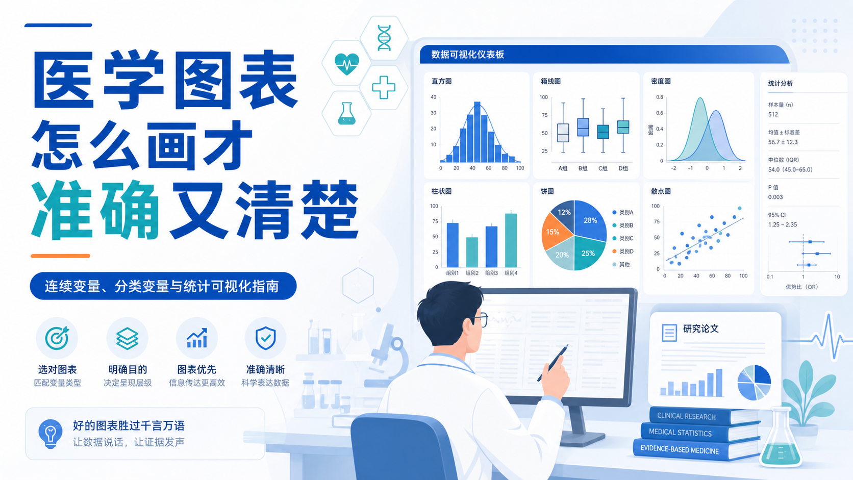 如何用图表讲好医学故事：统计与可视化精讲