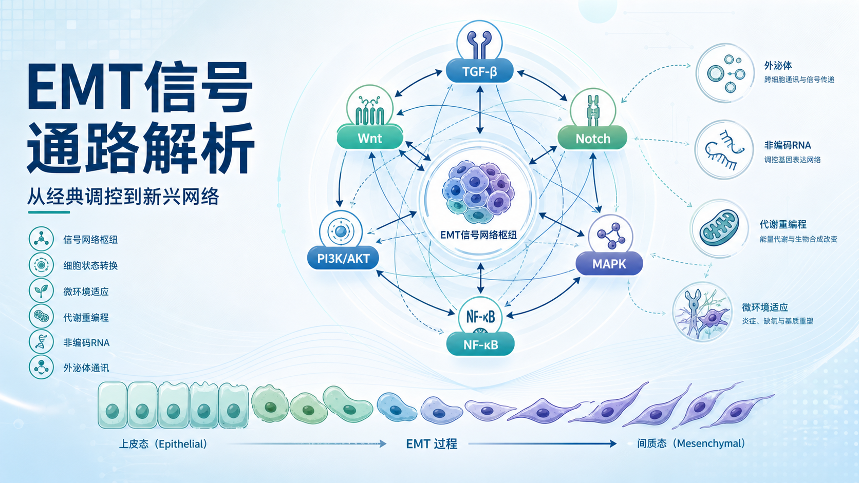 EMT信号通路调控网络：经典与新兴视角解析