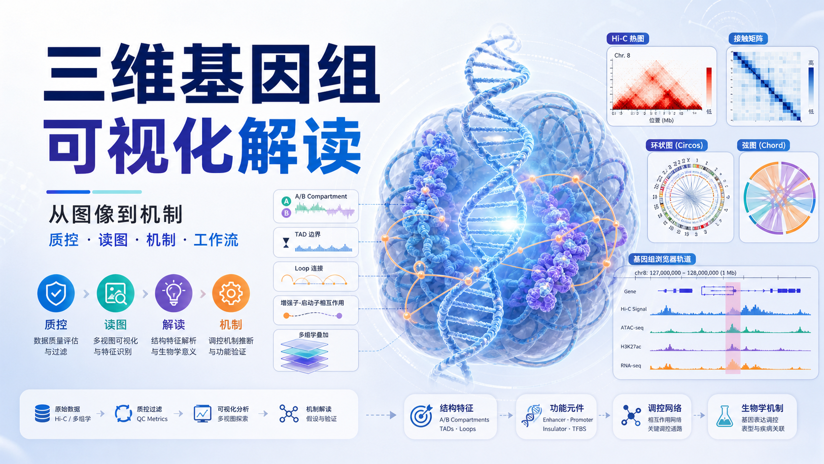 进阶指南:三维基因组数据可视化与生物学意义解读