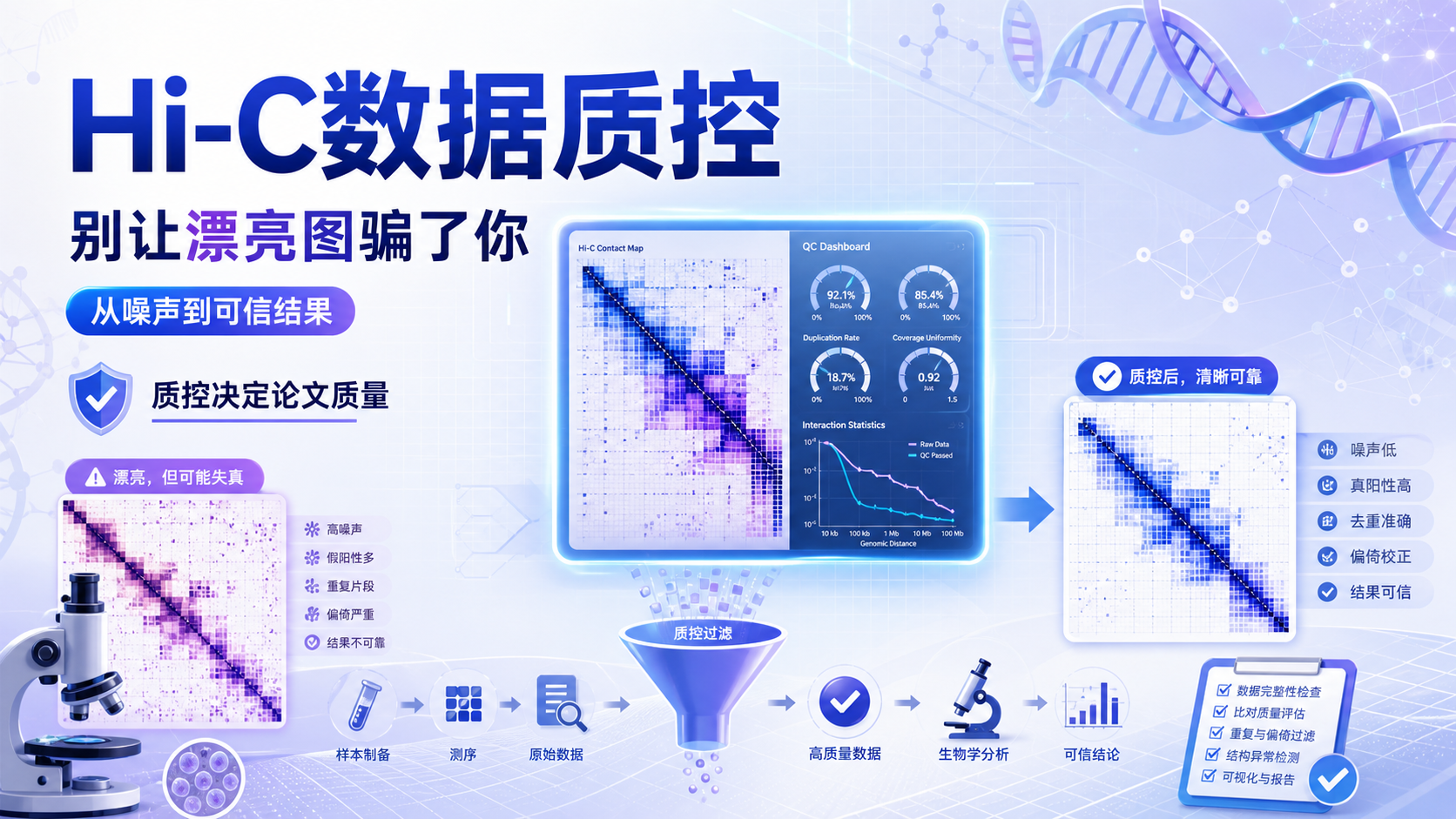 Hi-C数据质控的陷阱与对策：提升研究可信度