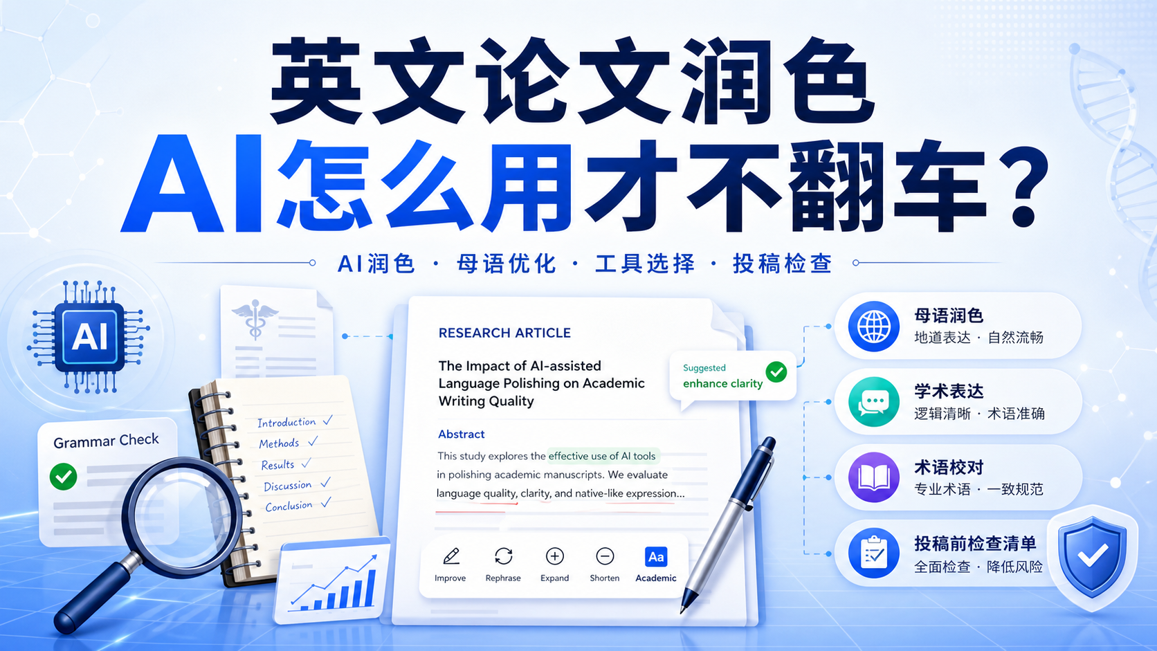 英文论文润色避坑指南：AI工具与母语优化策略