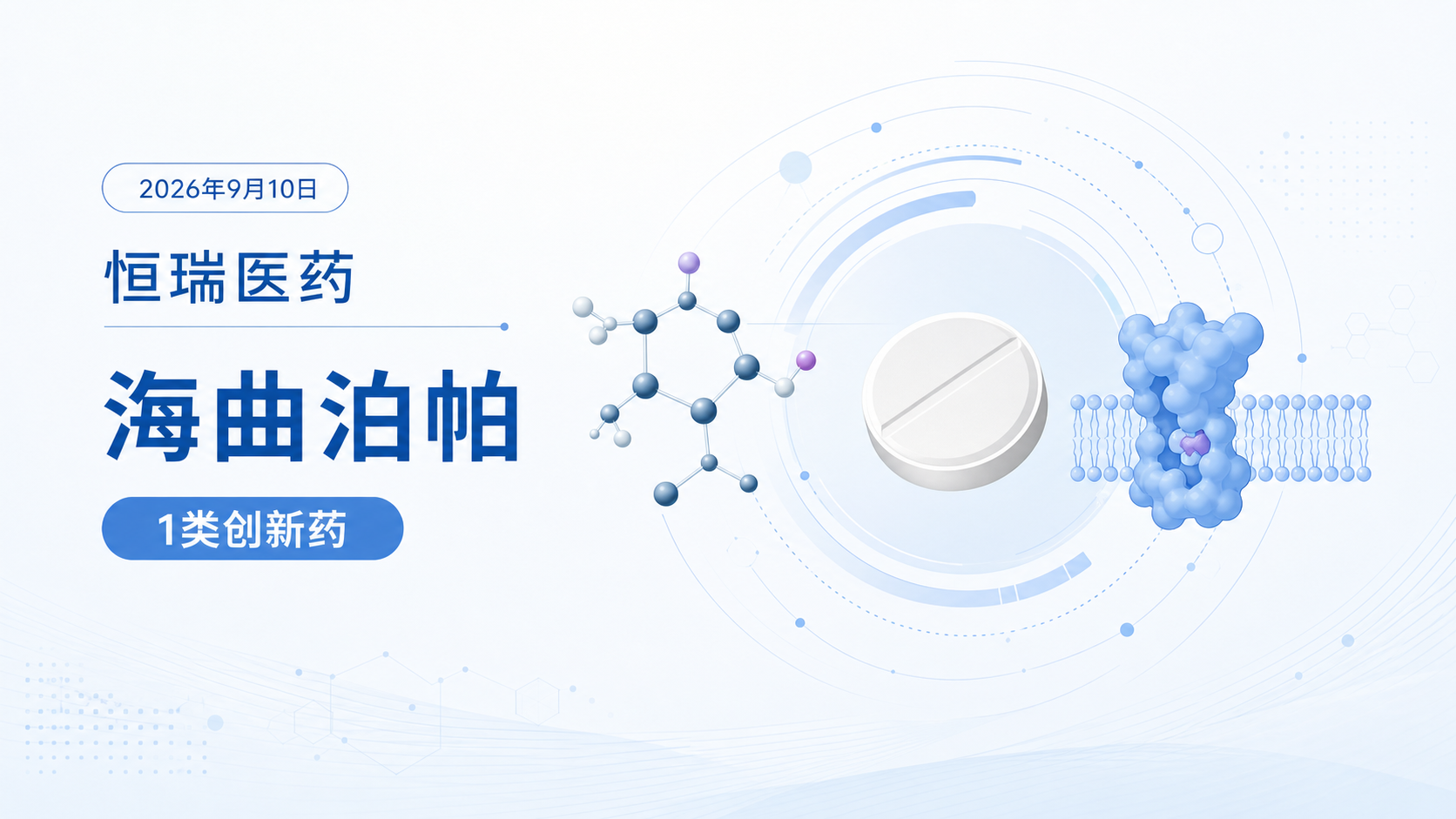 2026年9月10日资讯,恒瑞医药 9 月 10 日发布公告,其自主研发的 1 类创新药海曲泊帕乙醇胺片(Hetrombopag Olamine Tablets)获得国家药品监督管理局(NMPA)批准两项新适应症:一是用于实体瘤化疗所致血小板减少症(CTIT)成人患者的治疗,二是用于既往对糖皮质激素、免疫球蛋白等治疗反应不佳、年龄 ≥6 岁的儿童慢性原发免疫性血小板减少症(ITP)患者,以提升血小板计数、减少或预防出血。此次获批使该药获批适应症总数进一步增加,巩固其在血小板减少治疗领域的布局。