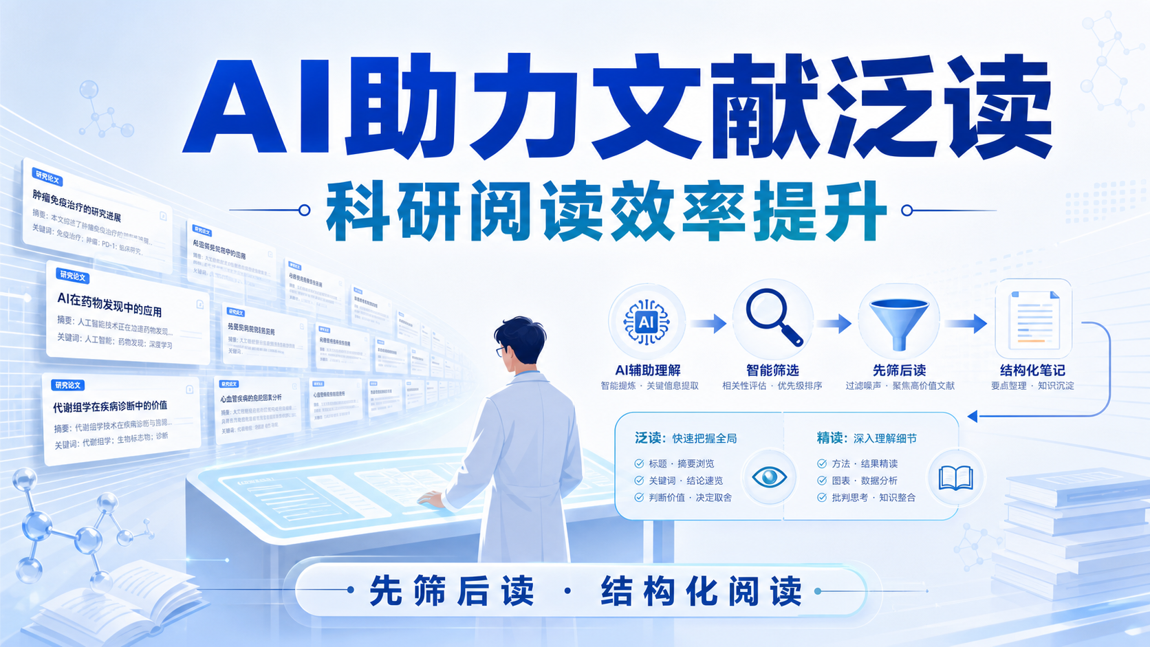 生物医学科研效率革命:AI文献泛读筛选与精读技巧
