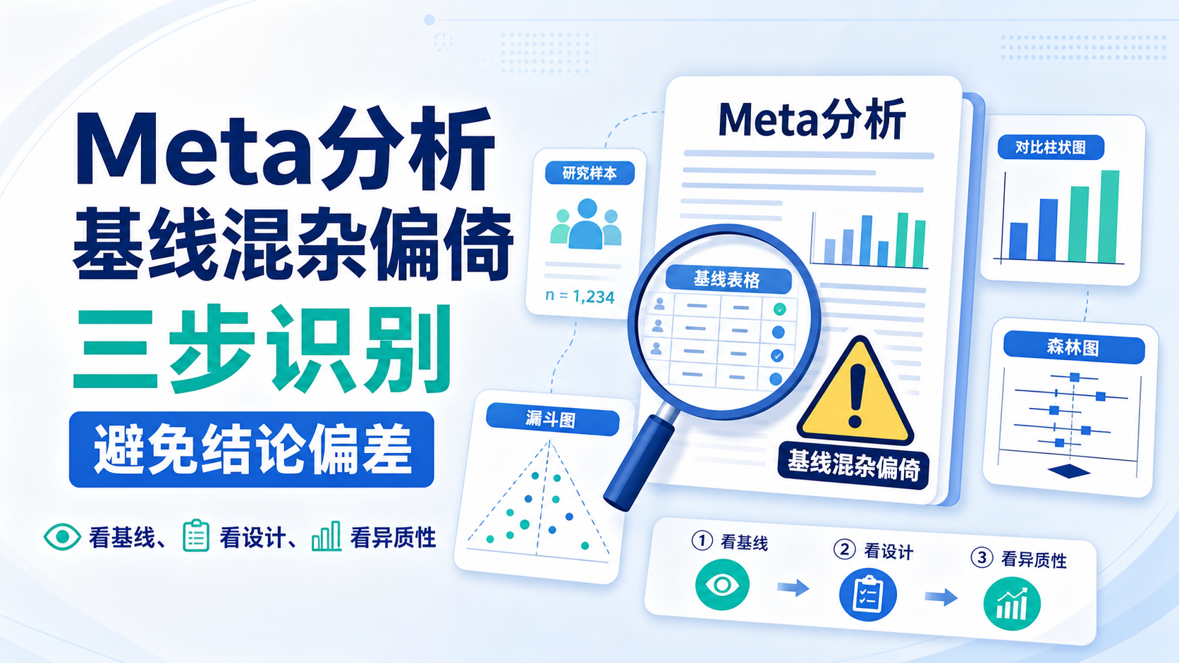 基线混杂偏倚损伤Meta结论?教你三步精准诊断