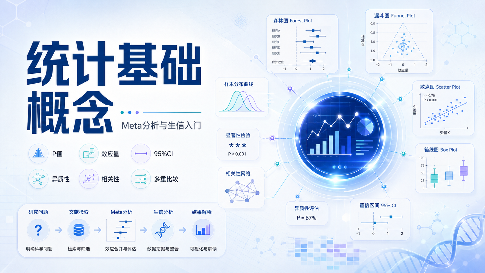 Meta分析与生信入门：统计概念全解析