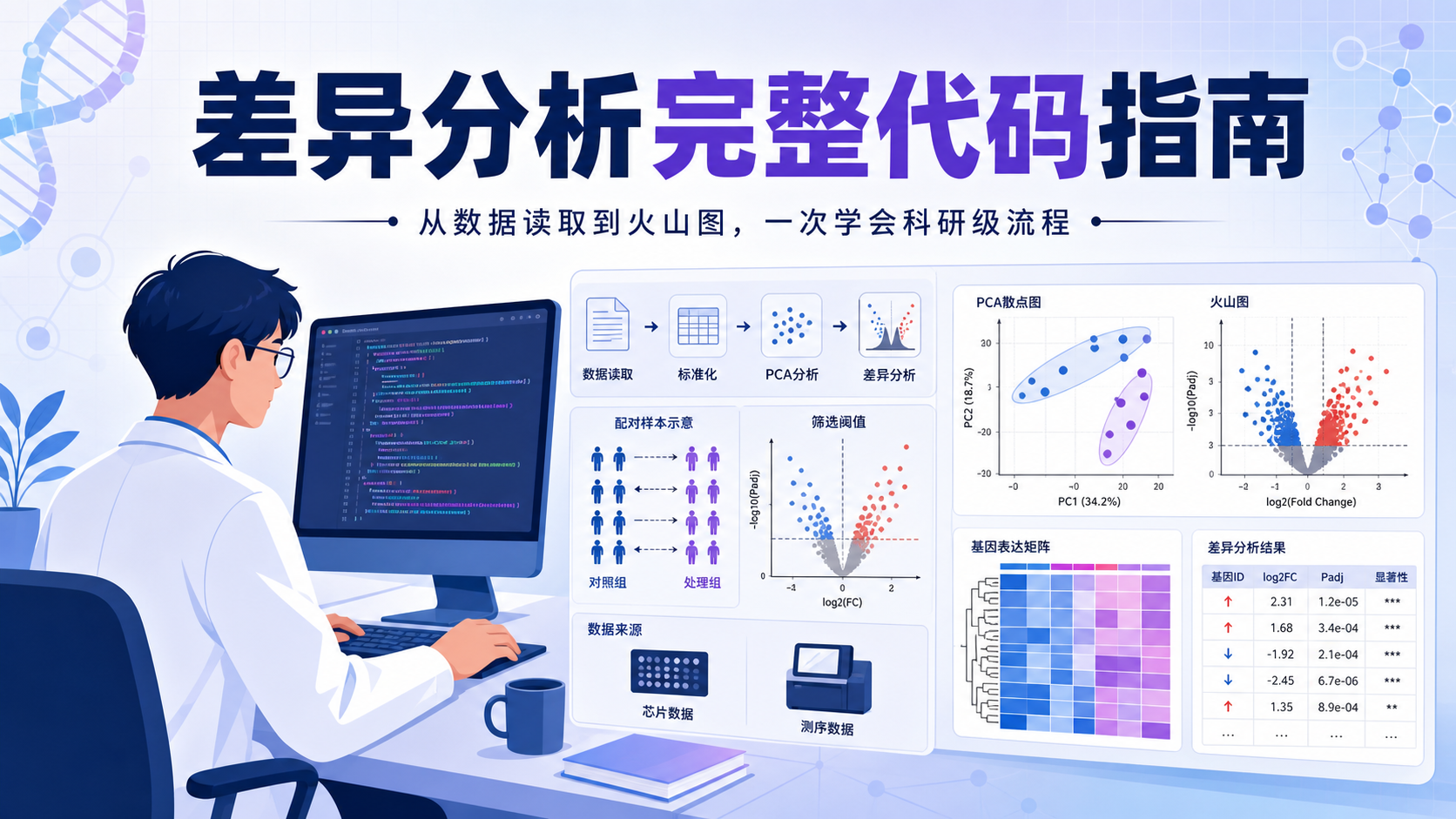 学会差异分析代码，让数据挖掘不再依赖零代码工具